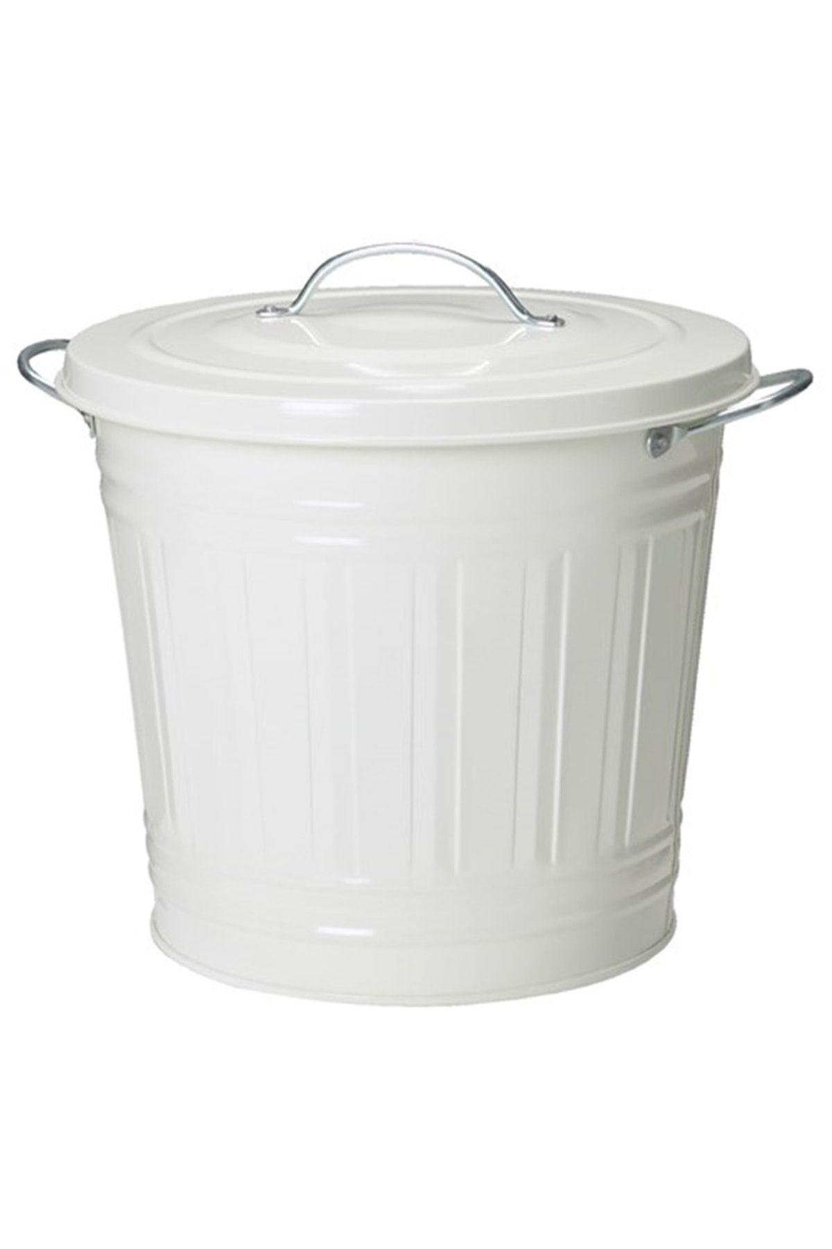 Beyaz Knodd Çöp Kutusu 16 Litre, Çelik,