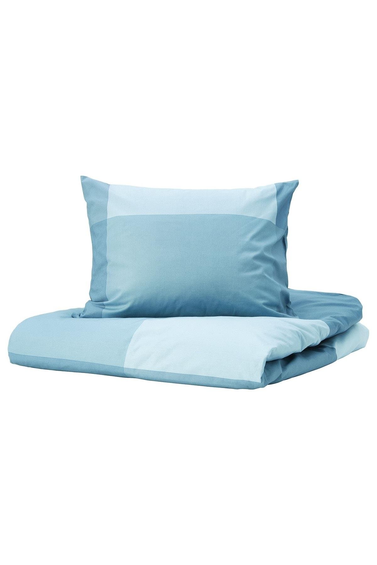 Brunkrıssla Çift Kişilik Nevresim Seti, Açık Mavi, 240x220/50x60 Cm Çarşafsız