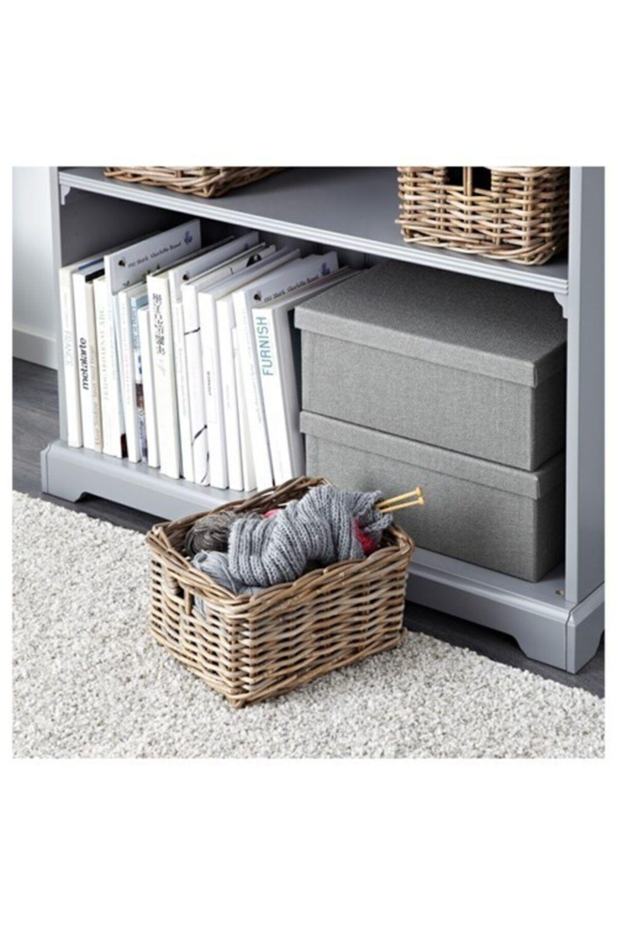 El Dokuması Sepet Hasır 25x29x15 Cm Çok Amaçlı Hasır Kutu