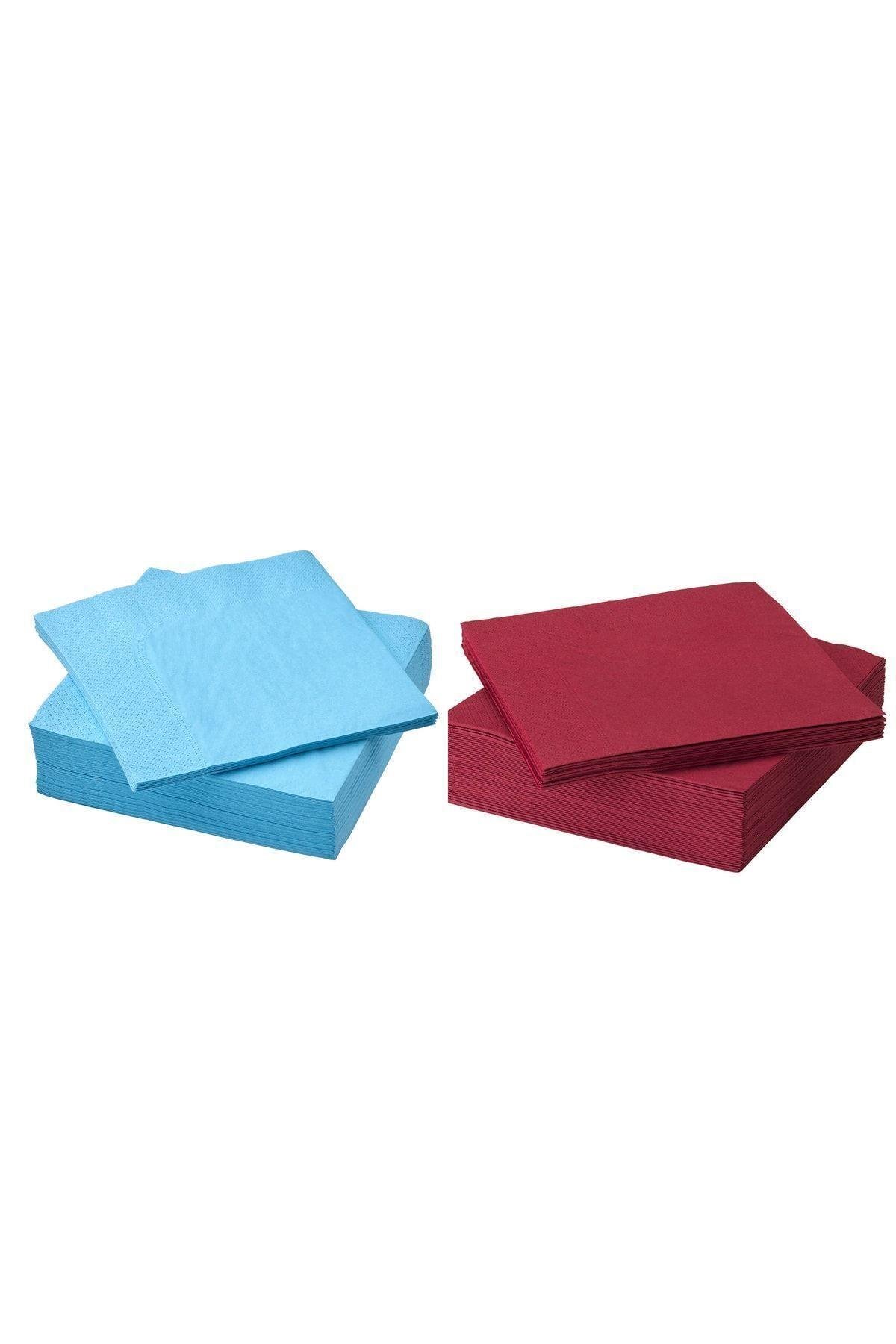 Fantastisk Bordo - Mavi Peçete ikili paket 100 adet 61324061 Kentsoylu