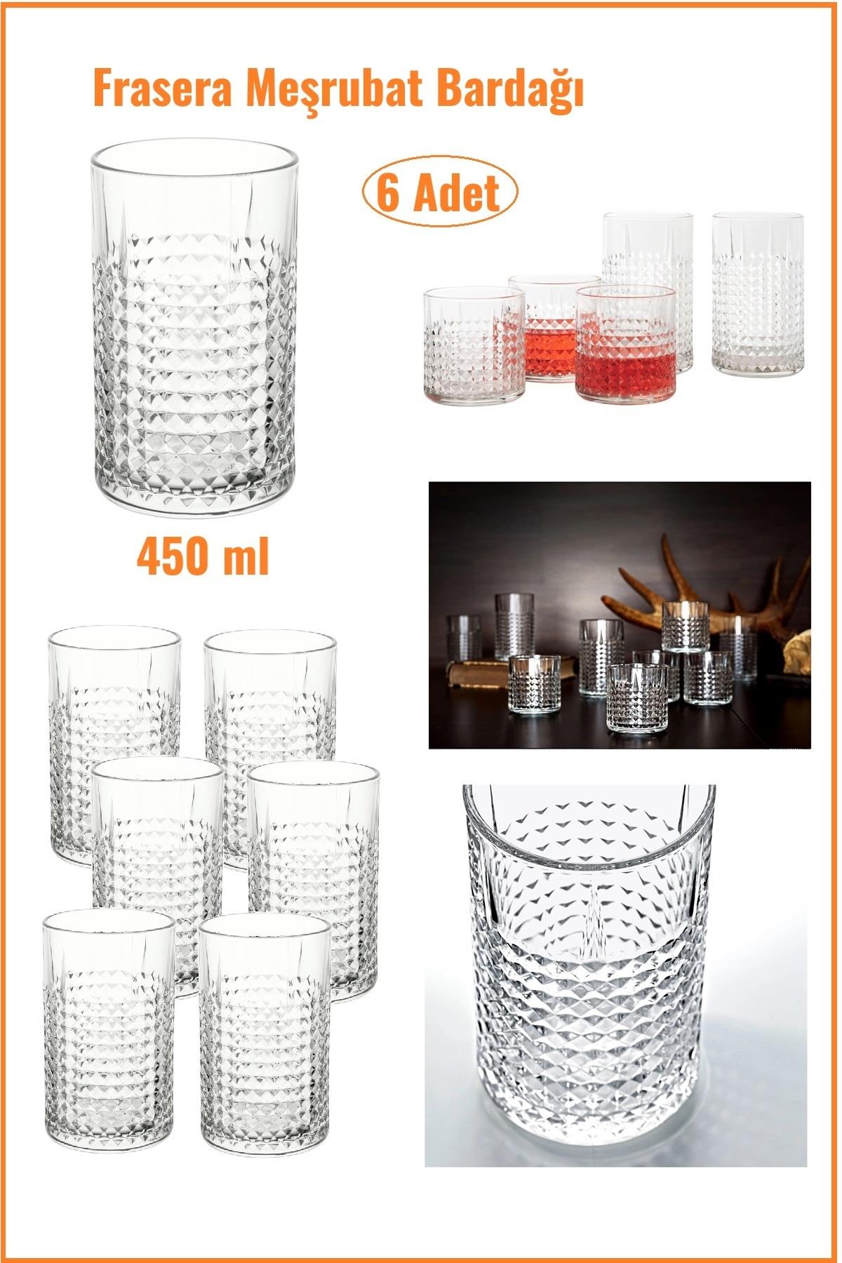 Frasera Kokteyl Bardağı \ 6 Adet Meşrubat Bardağı \ 450 ml \ 6 Adet