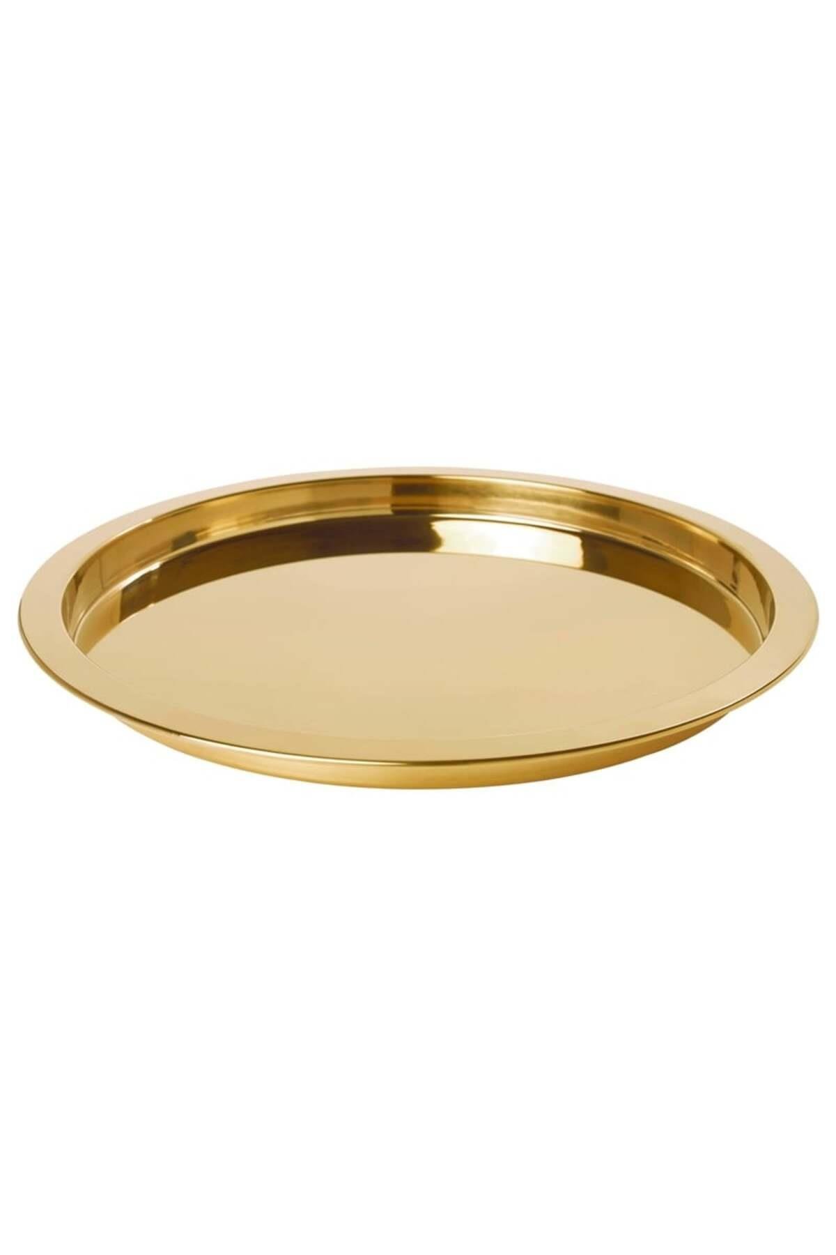 Glattıs Tepsi Pirinç gold tepsi sunum tepsisi donmezco