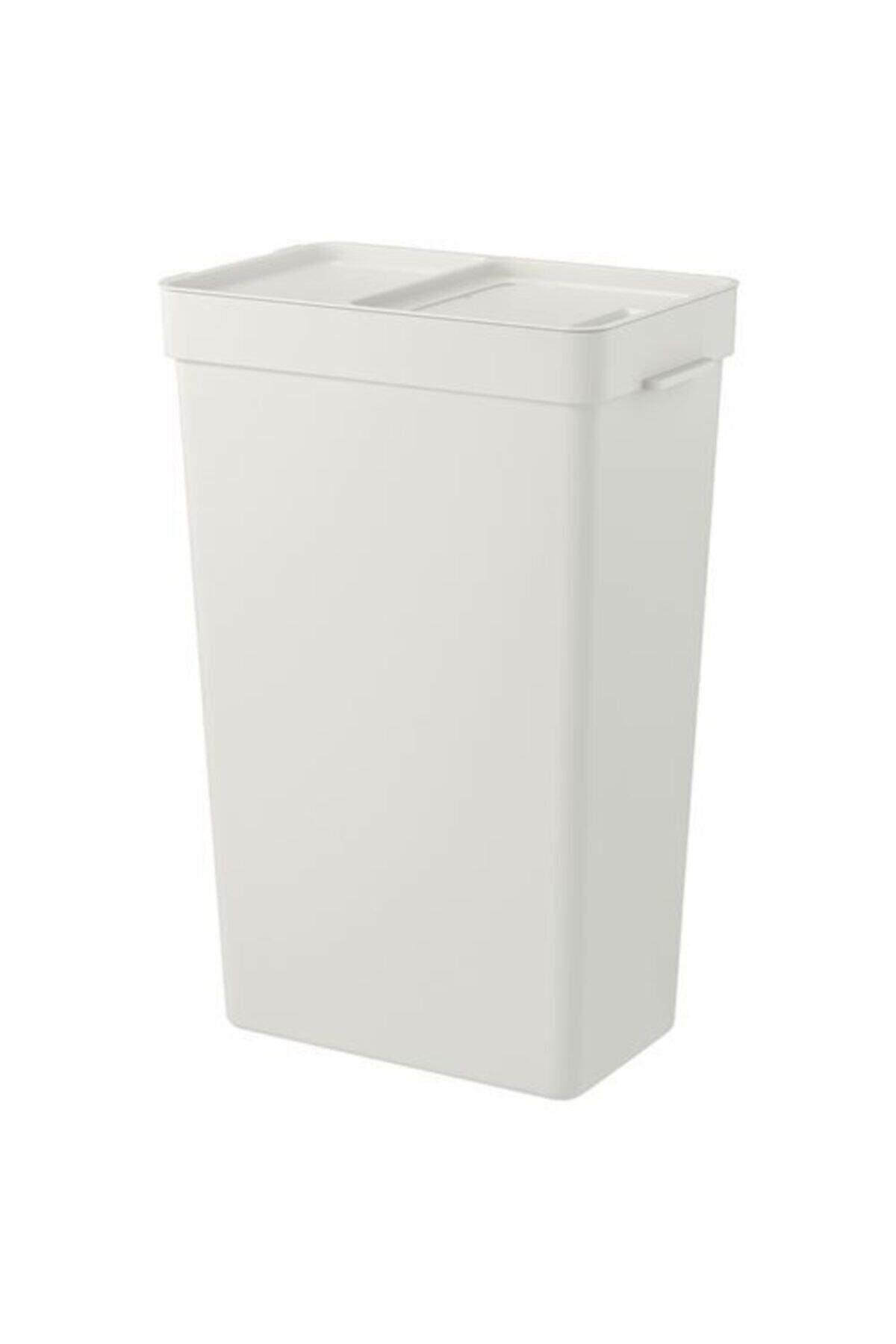 Hallbar 35 Litre Çöp Kutusu, Atık Ayırma, Çamaşır Ayırma Kutusu Açık Gri