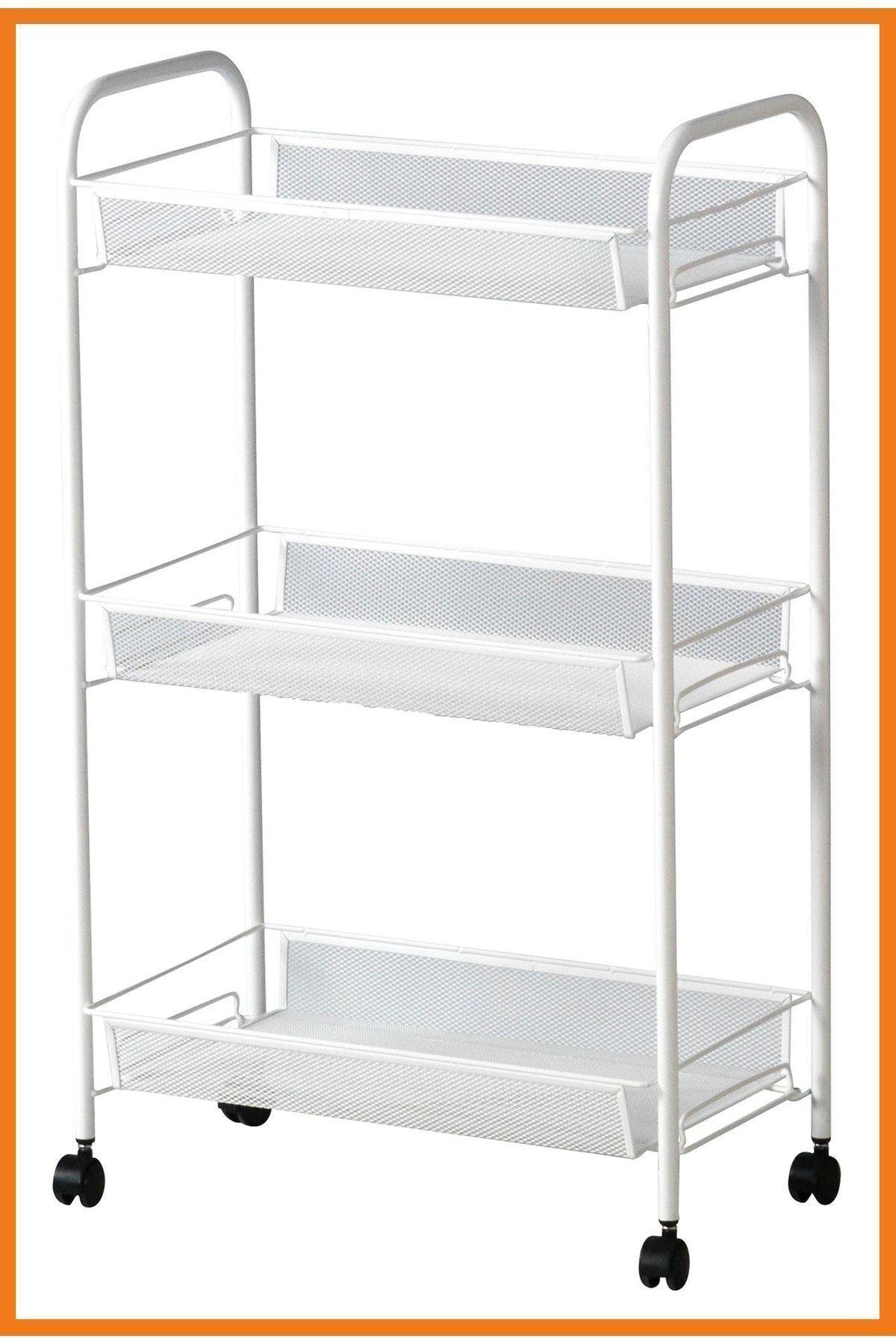 Hornavan Servis Arabası 26 X 48 X 77 Cm Çelik Beyaz
