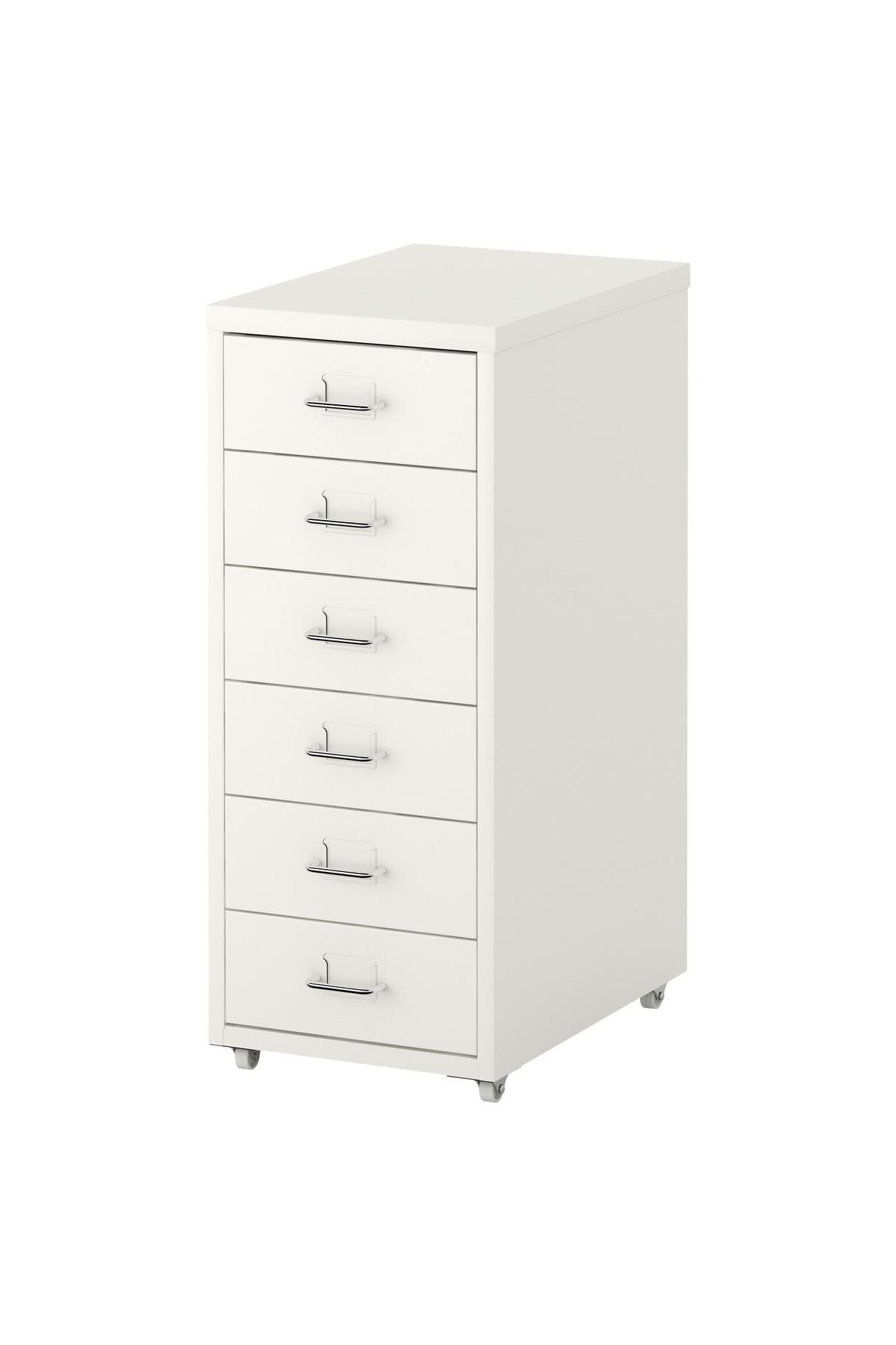 Ikea Helmer Tekerlekli Keson, Beyaz, 28x69 Cm