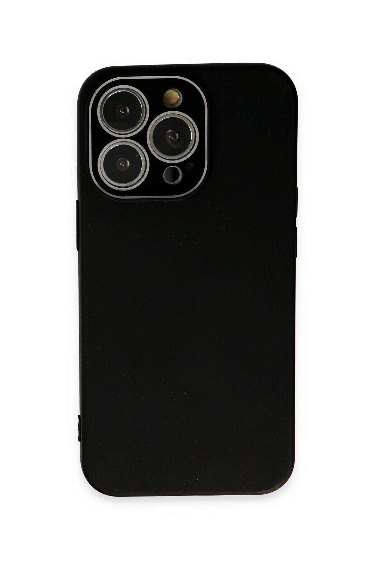 Iphone 13 Pro Max Uyumlu  Kılıf Lansman Glass Kapak - Siyah