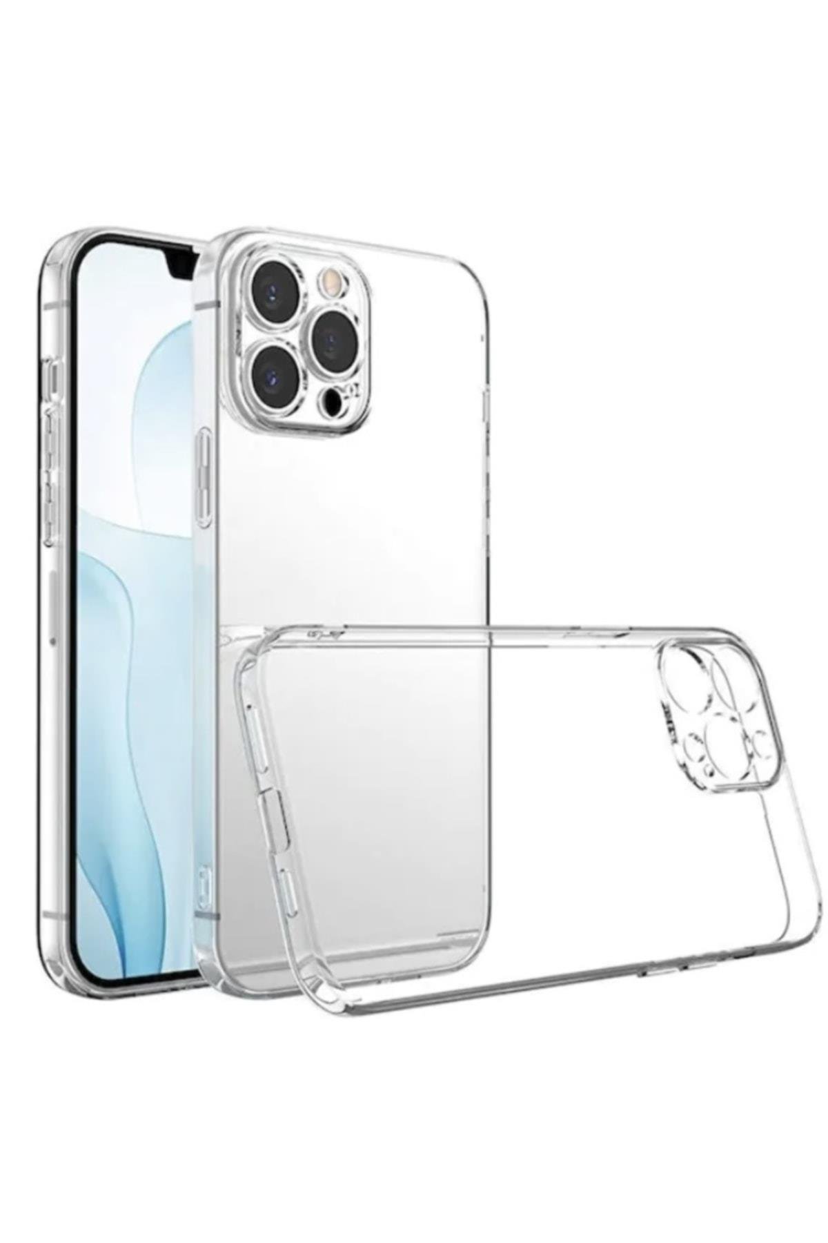 Iphone 13 Pro Uyumlu Darbe Önleyici Kamera Korumalı Şeffaf Silikon Kılıf