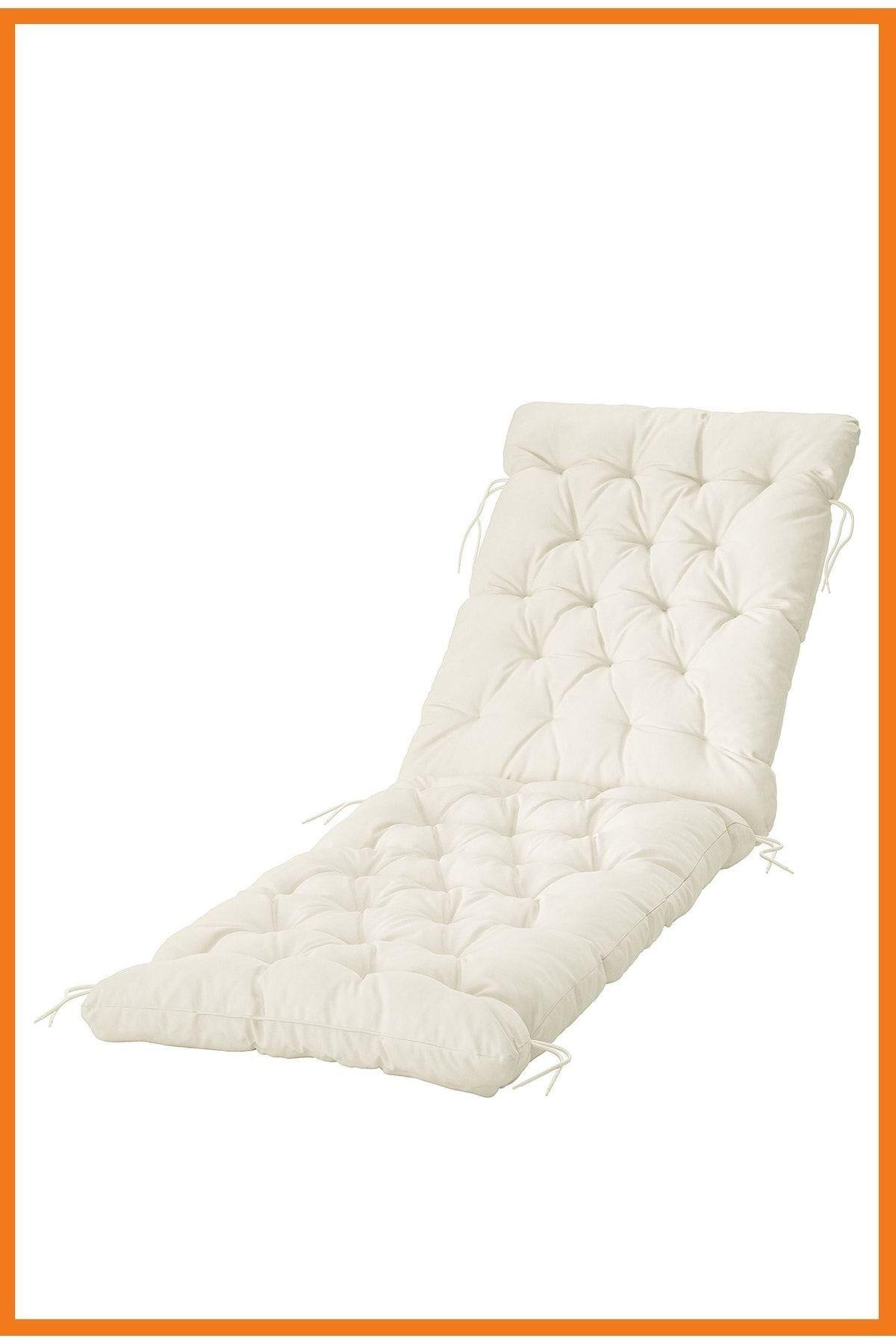 Kuddarna Şezlong Minderi Polyester 190 X 60 Cm Bej