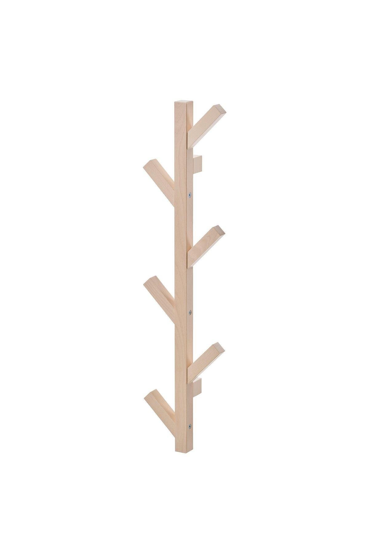 Naturel-Huş Duvar Askısı 78 cm MeridyenDukkan Masif Ağaç Askılık