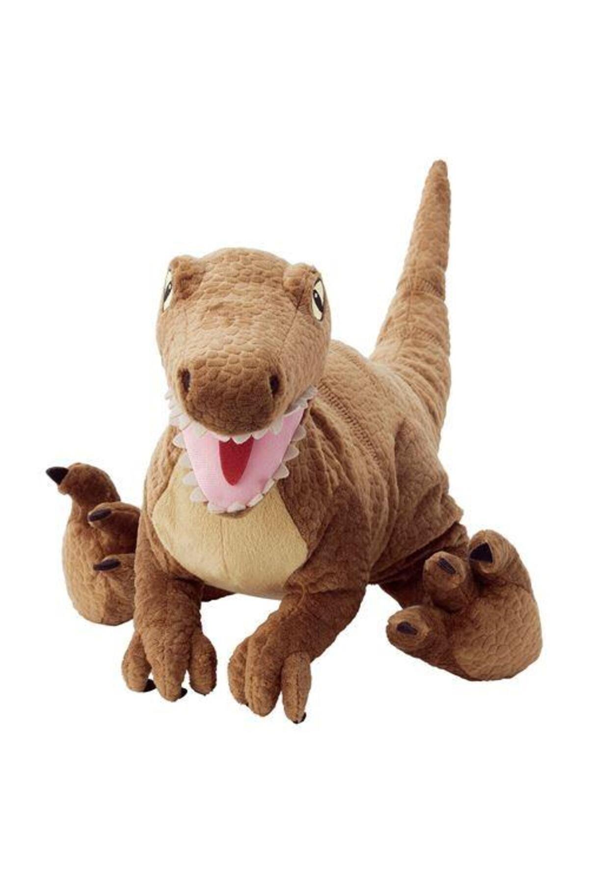 Peluş Kahverengi Dinazor MeridyenDukkan Yumuşak Oyuncak 44 cm Dinazor