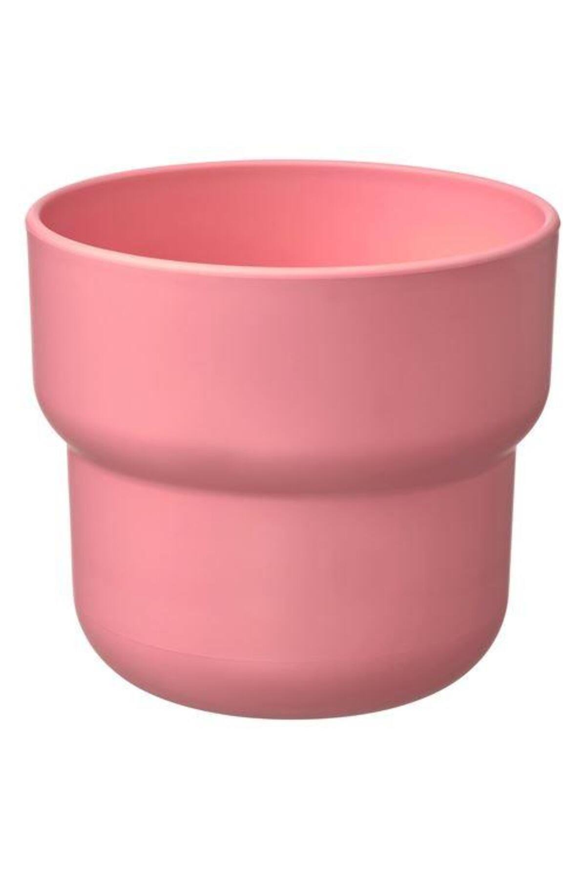 Pembe Saksı 9 Cm MeridyenDukkan Kalın Plastik, 9 Cm Yapay Bitki-Çiçek Saksısı,Deliksiz İç*Dış Mekan
