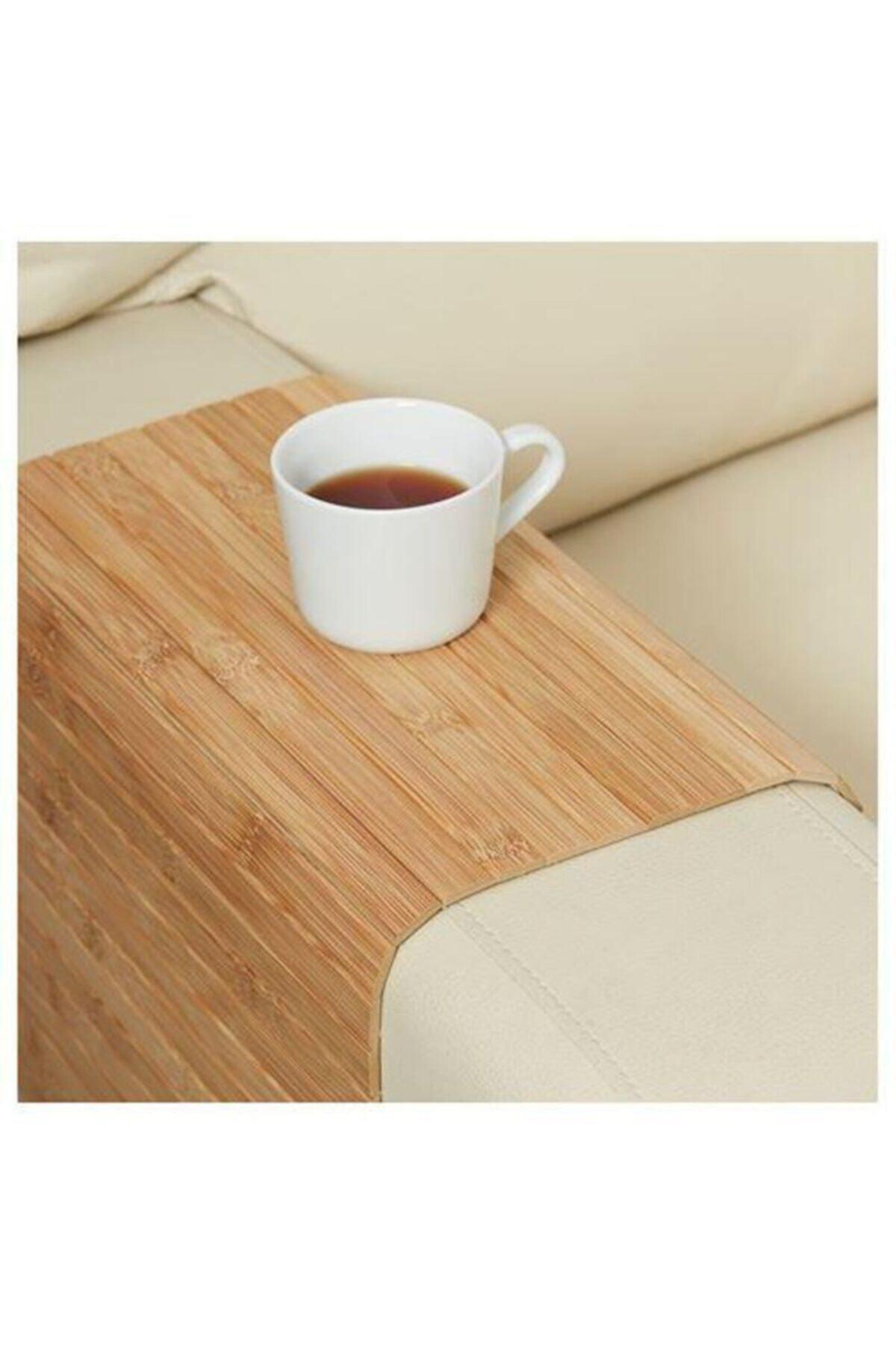 Rödeby Bambu 65X37 Koltuk Başı Tepsi Katlanır Kolçak Tepsisi