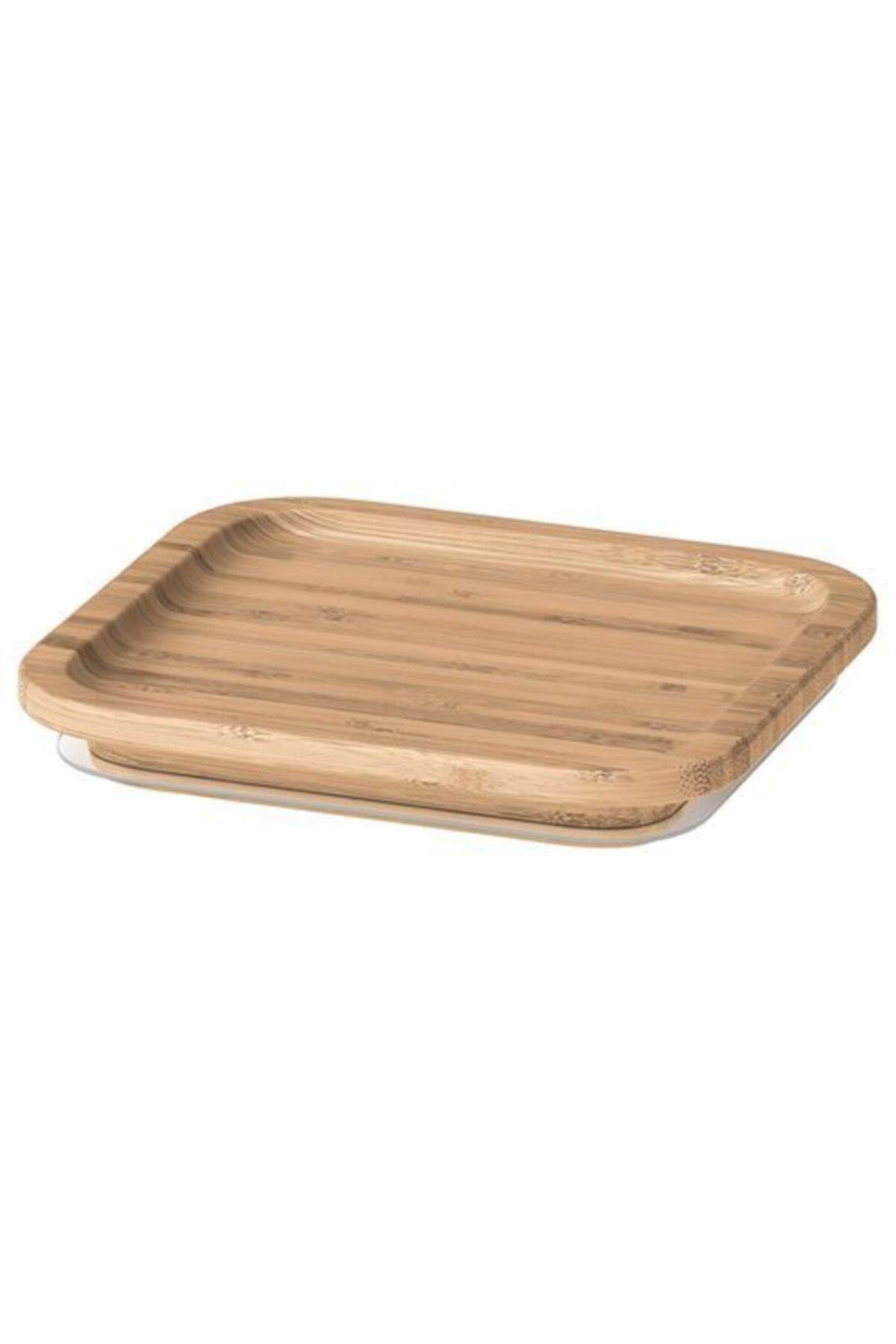 Saklama Kabı Kapağı, Bambu Kare Bambu Kapak 15x15 Cm