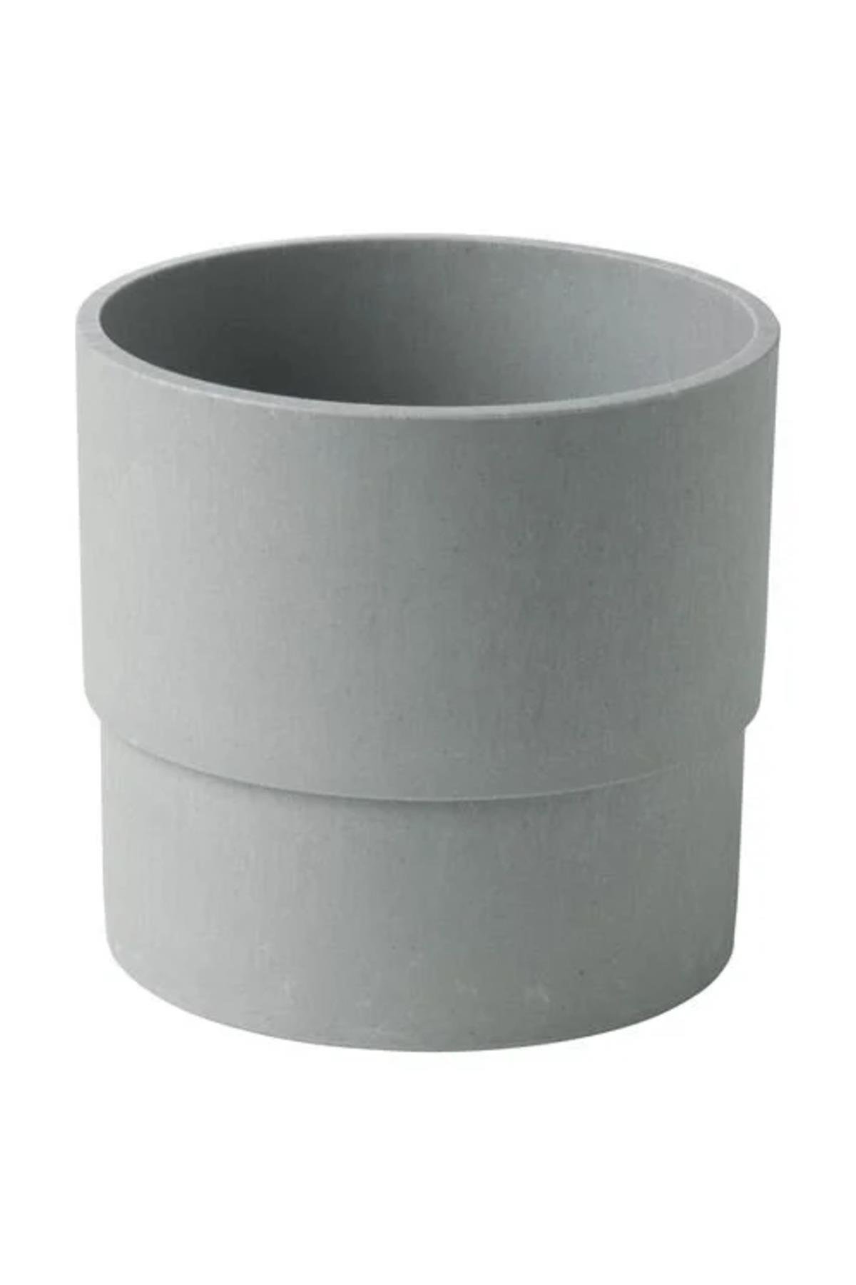 SUMUHOME NYPON DEKORATİF PLASTİK SAKSI GRİ 12 CM