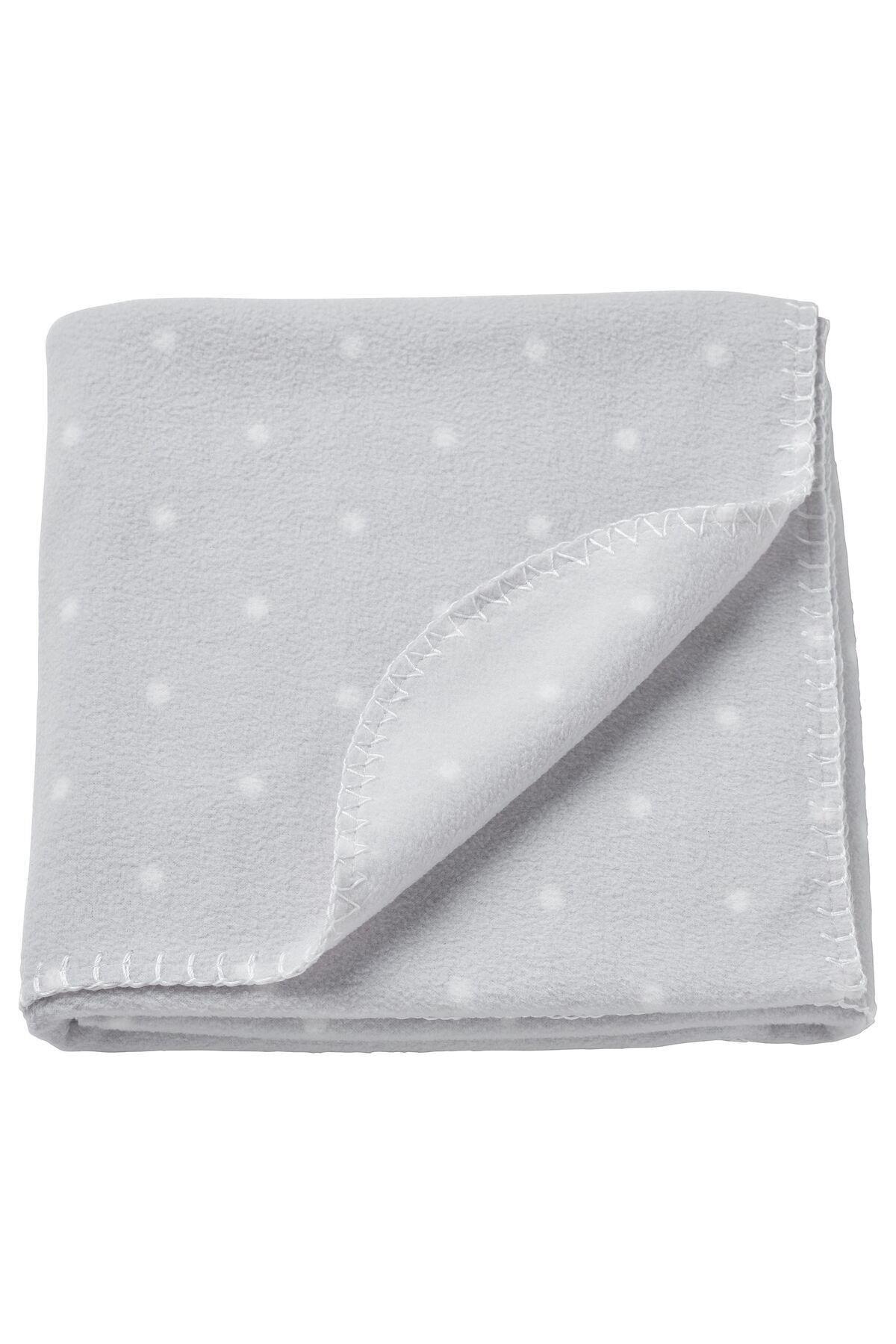 Tek Ebat Len Bebek çocuk battaniyesi 70x90 gri beyaz KENTSOYLU 60496432 Gri 70 x 90 Kırışmaya Dayan