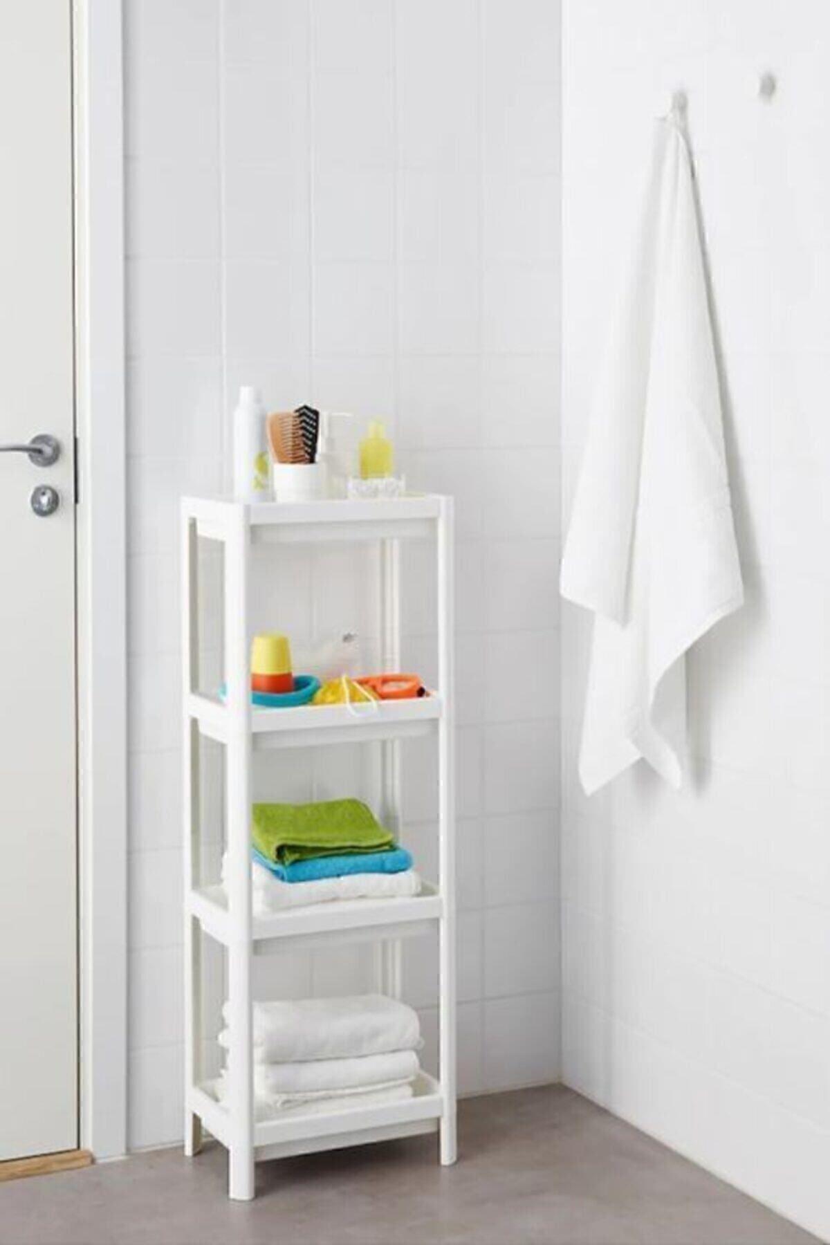 Vesken 3 Bölmeli Banyo Mutfak Raf Ünitesi 36x23x100 cm