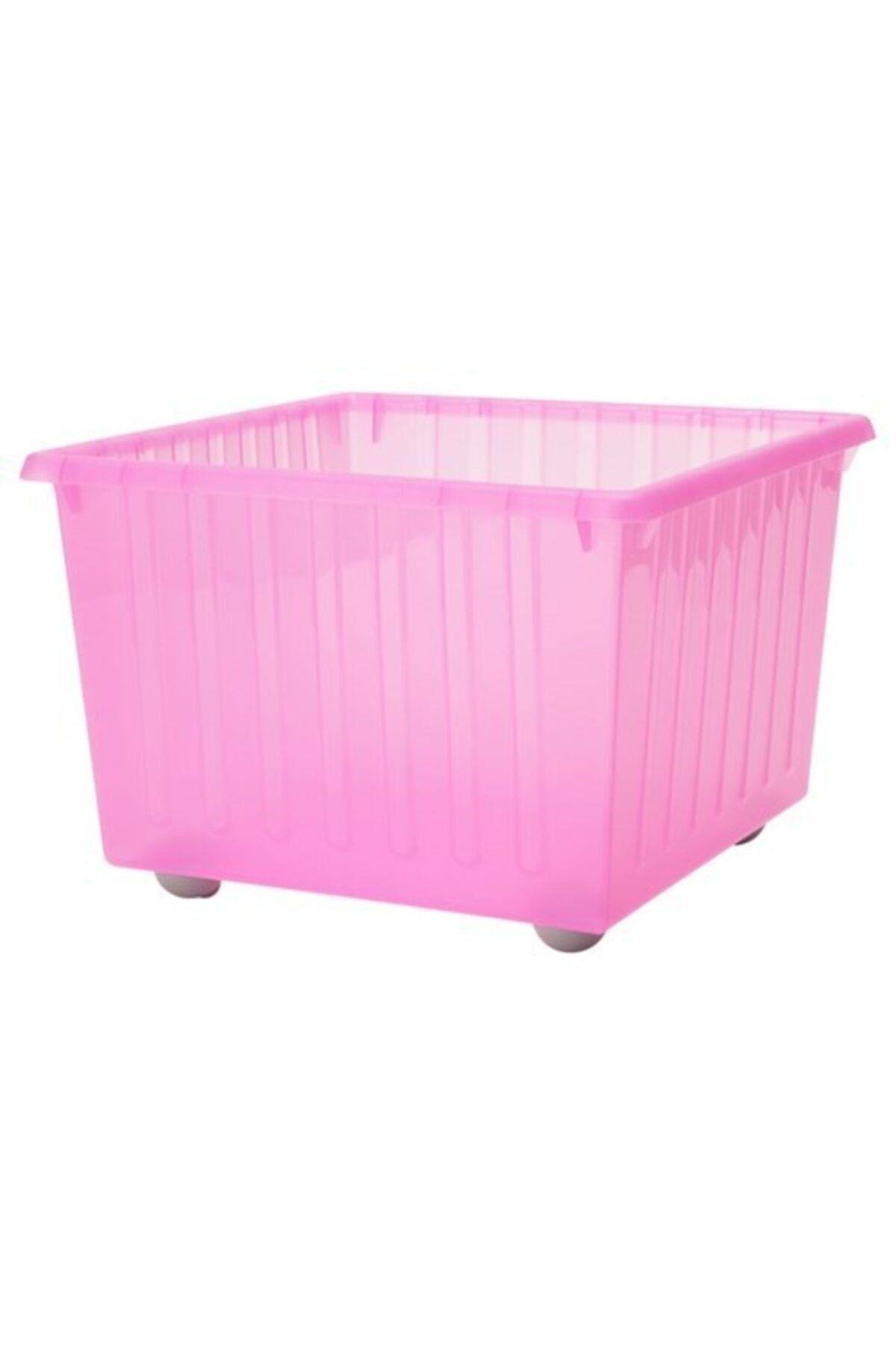 Vessla Tekerlekli Kutu Pembe, 39x39x28 Cm