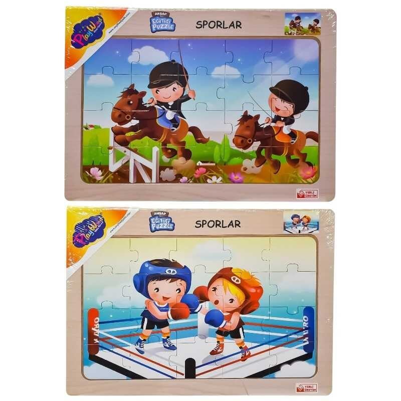 AHŞAP EĞİTİCİ PUZZLE / SPORLAR                                                  