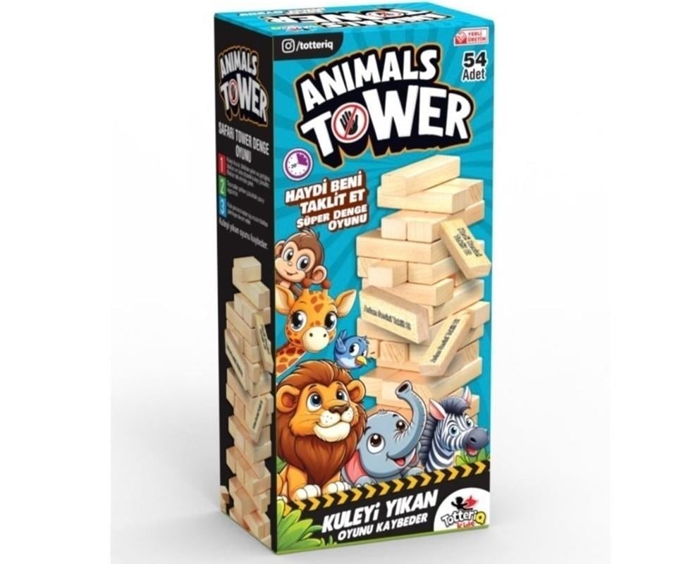 ANIMALS TOWER SUPER DENGE OYUNU 54 ADET