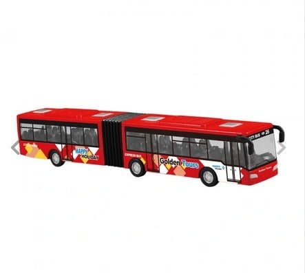 Die-Cast City Big Bus Sür Gitsin Körüklü Otobüs (3 Asorti) 