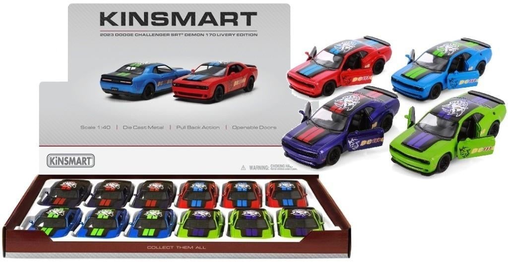 Kinsmart Çek Bırak 2023 Dodge Challenger Srt Demon 170 (Desenli)