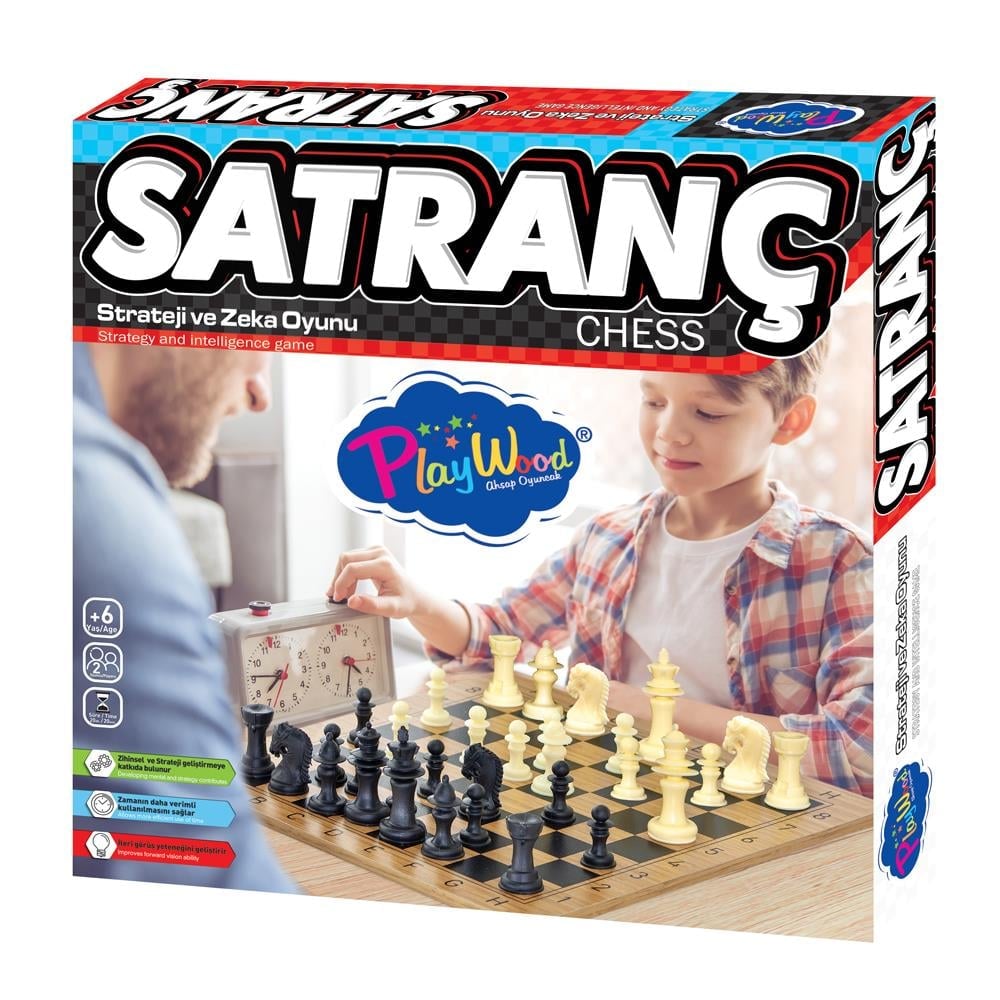 KUTUDA AHŞAP SATRANÇ OYUNU