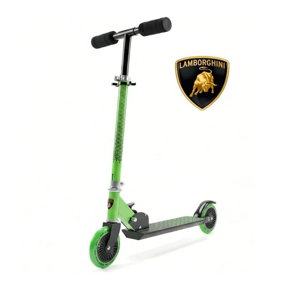 L6-120-G LAMBORGHİNİ LİSANSLI 2 TEKERKATLANABİLİR METALKAYMAZ TABAN SCOOTER(YEŞİL)