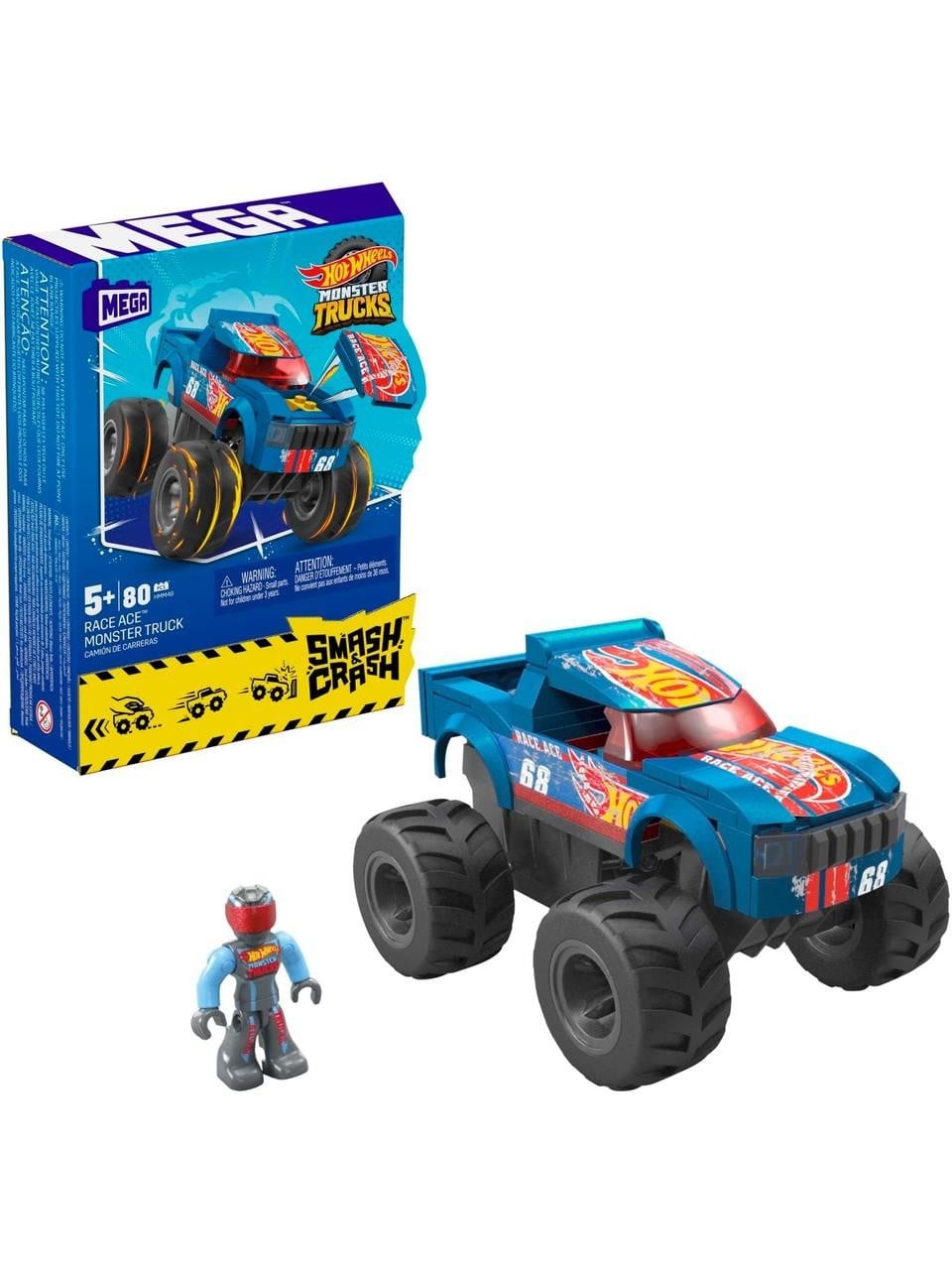 MEGA HOT WHEELS SMASH N CRASH MONSTER TRUCK