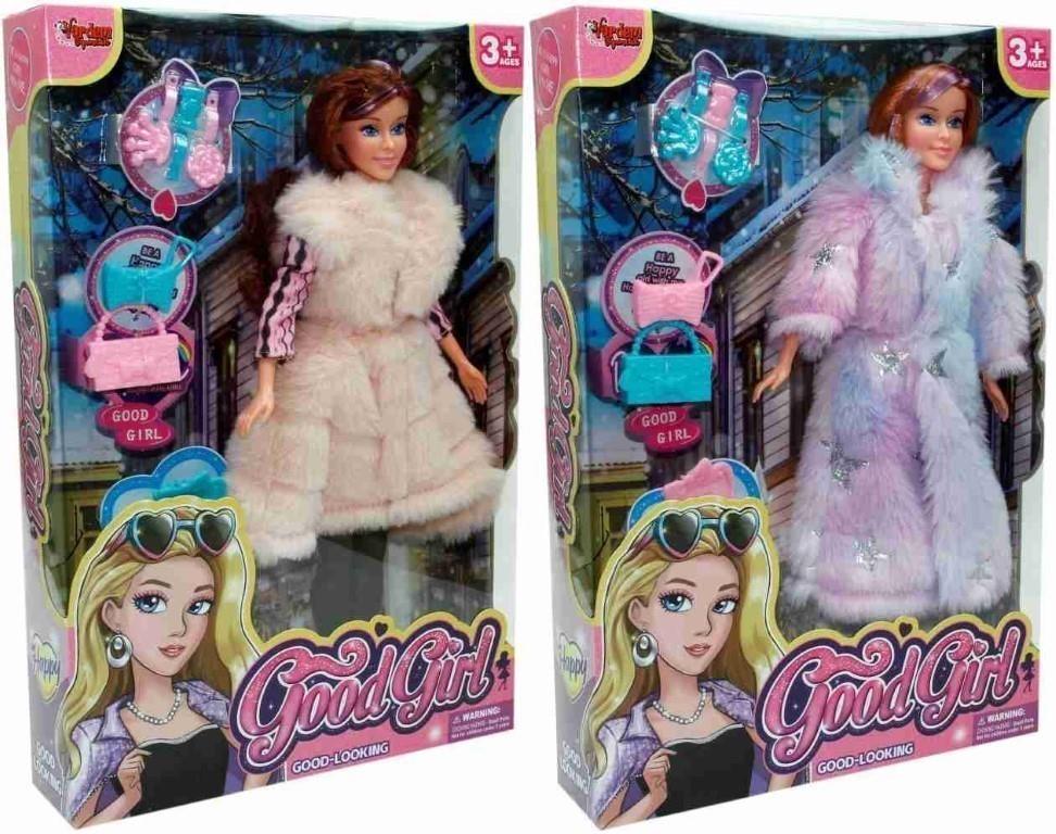Vardem Kutulu 29Cm Aksesuarlı Kürklü Moda Bebek