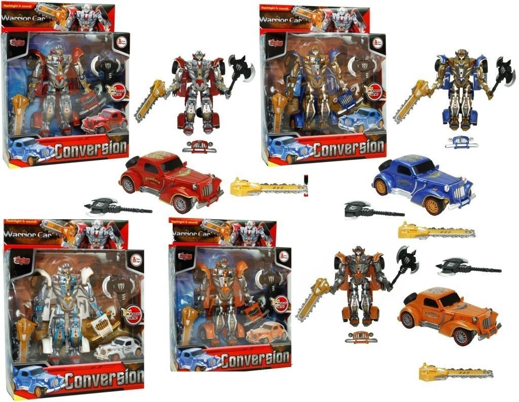 Vardem Kutulu Dönüşebilen Robot - Araba (Işıklı Ve Sesli)