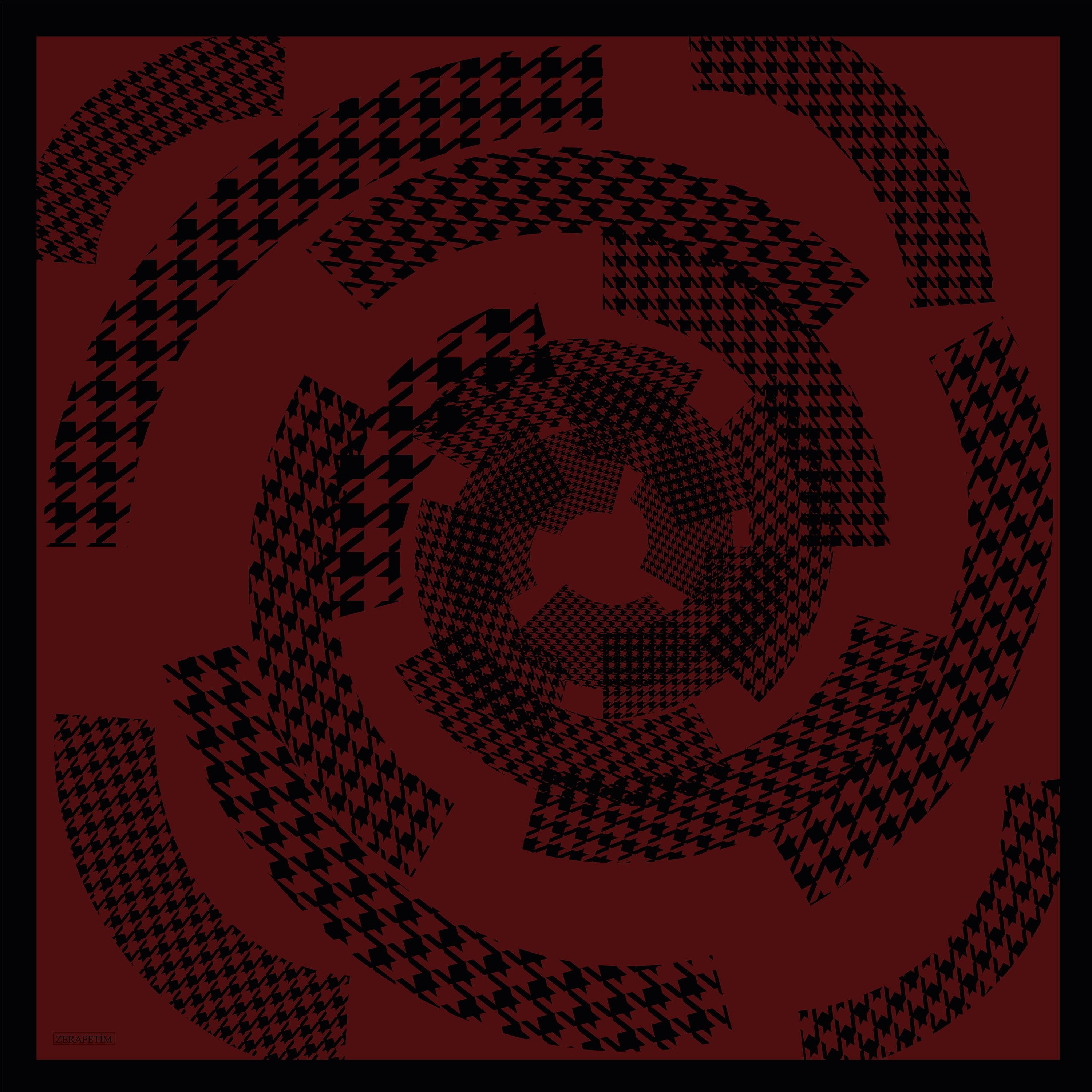 Kazayağı Spiral Desen Viskon Eşarp