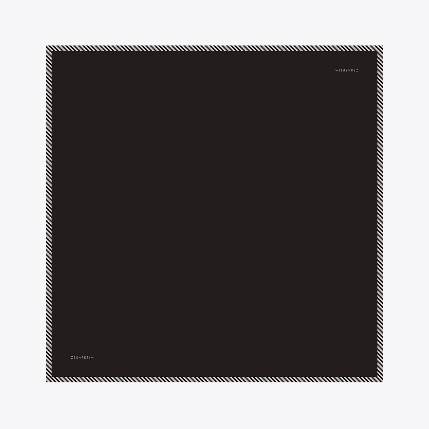 Plain Line Desen İpek Twill Eşarp
