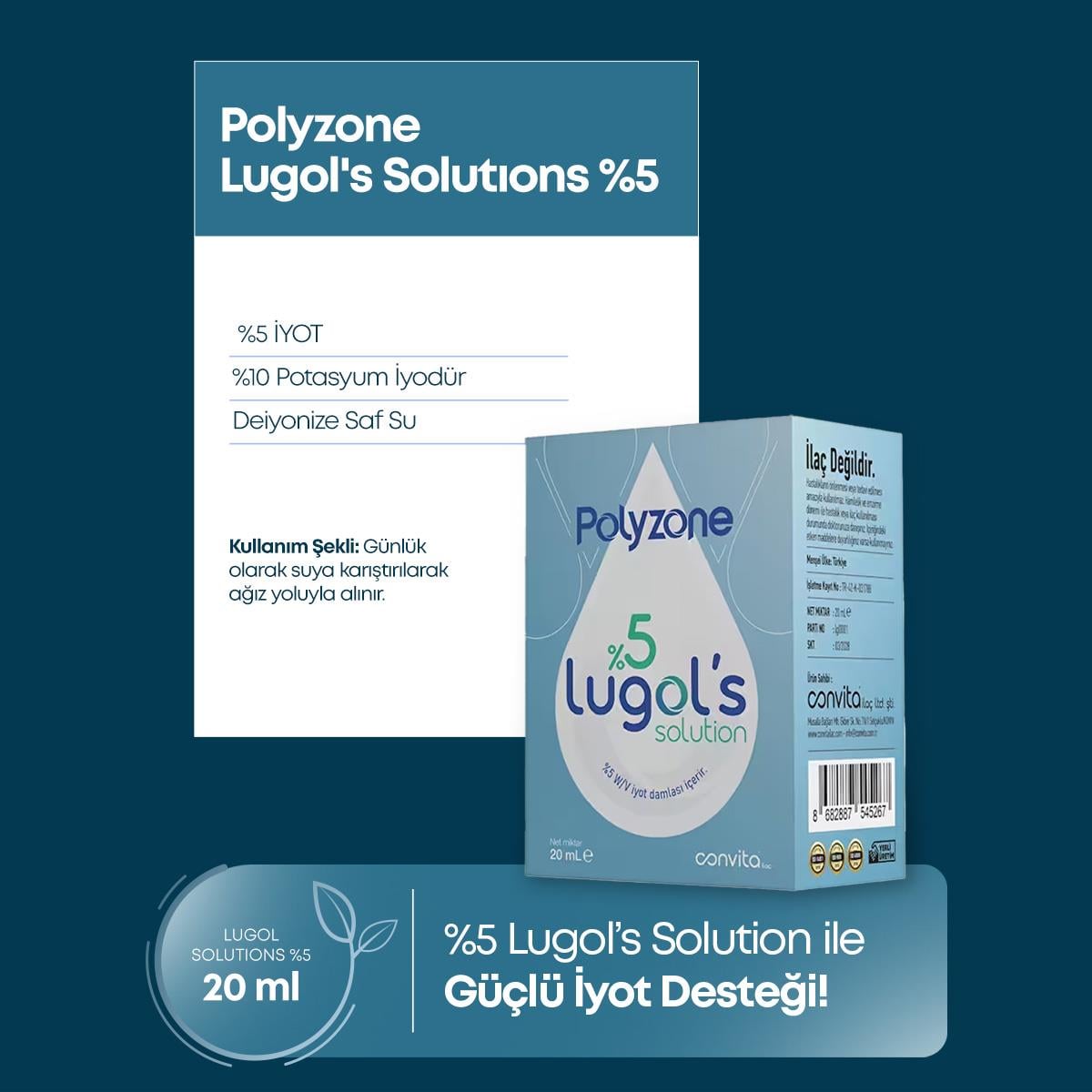 LUGOL'S SOLUTION %5 20 ML POLYZONE
