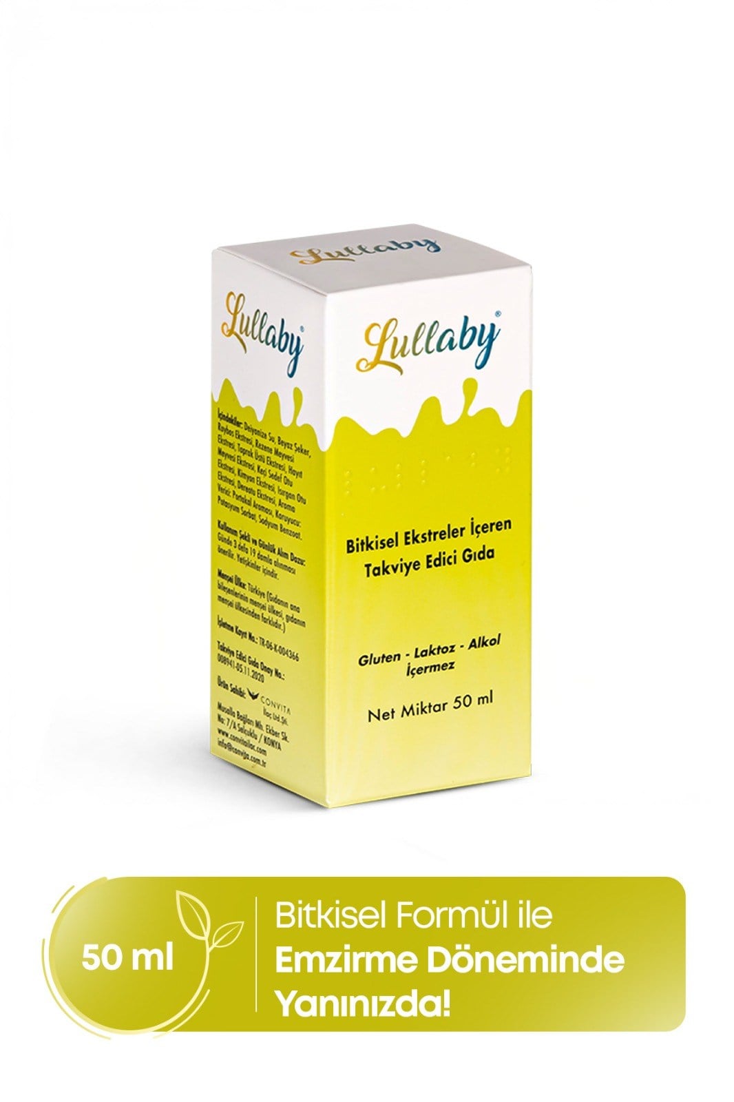 LULLABY BİTKİSEL ANNE SÜT ARTTIRICI 50ML DAMLA