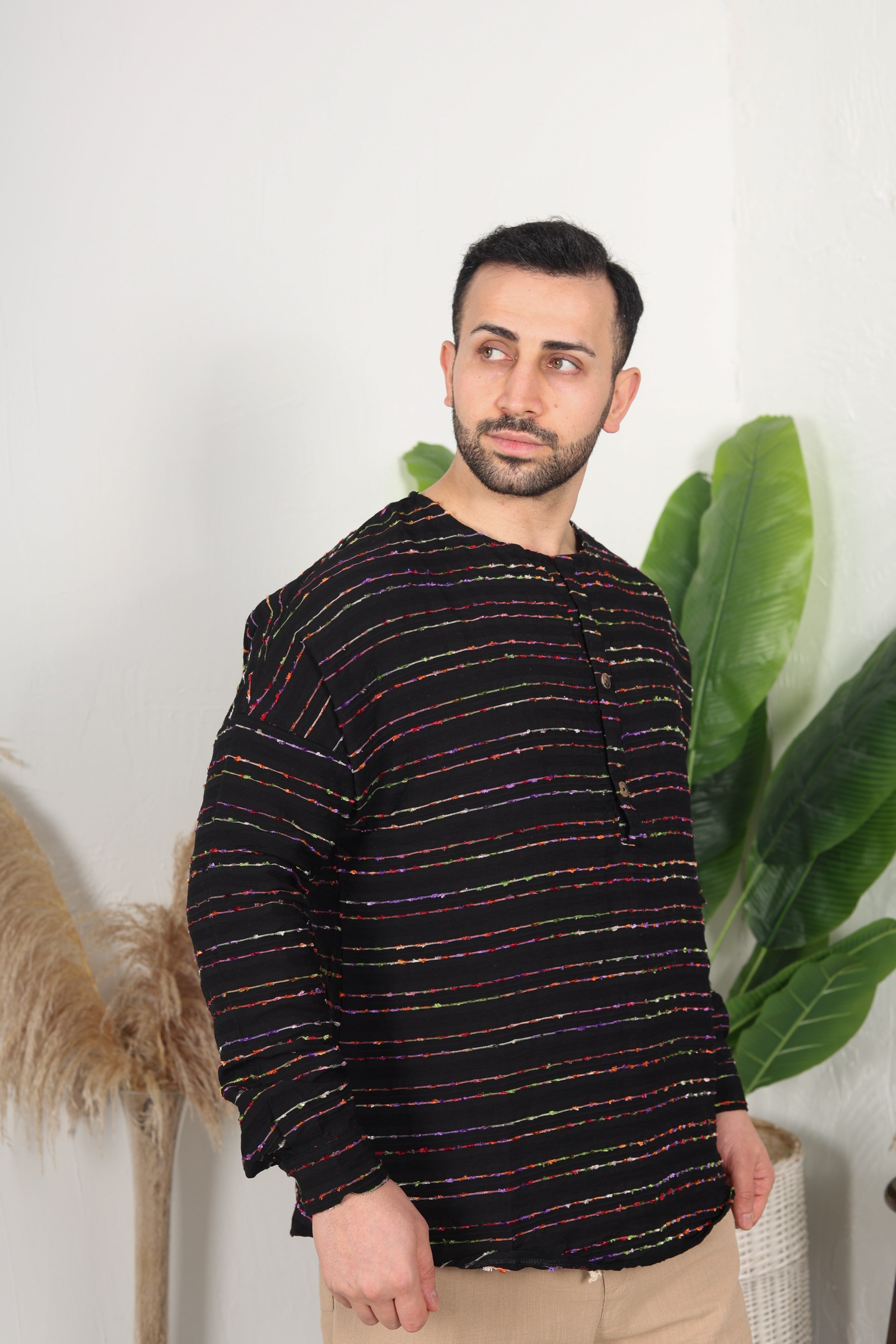 Jakarlı cotton Gömlek