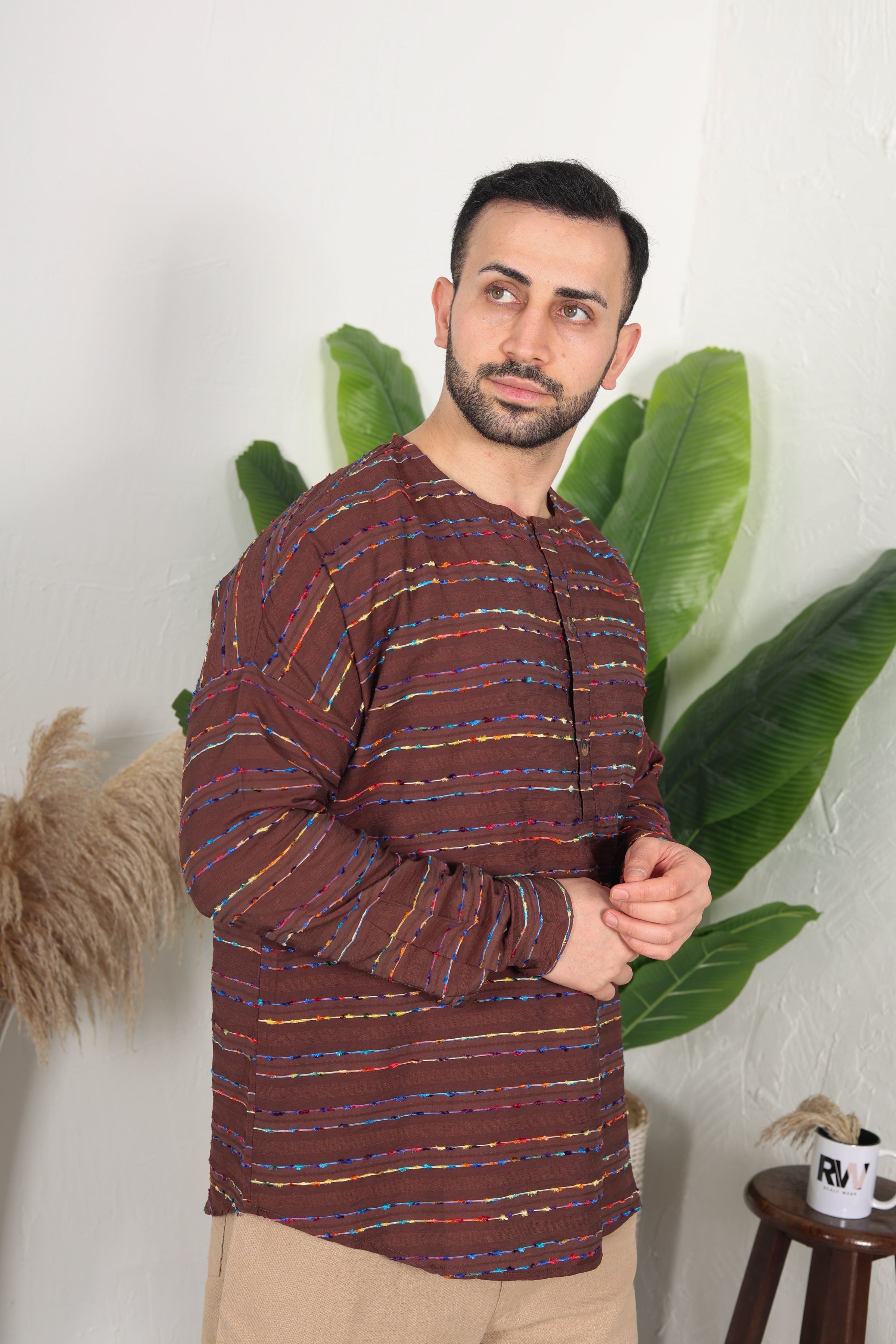 Jakarlı cotton Gömlek