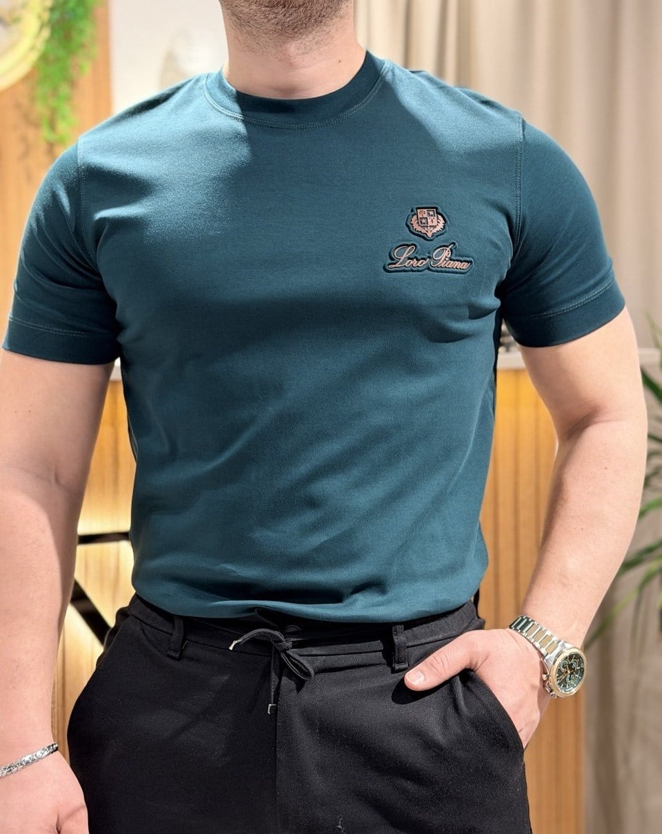 L.P Kısa Kol Tshirt Petrol Yeşil