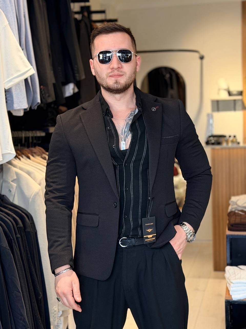 Siyah Blazer Ceket Slim Fit