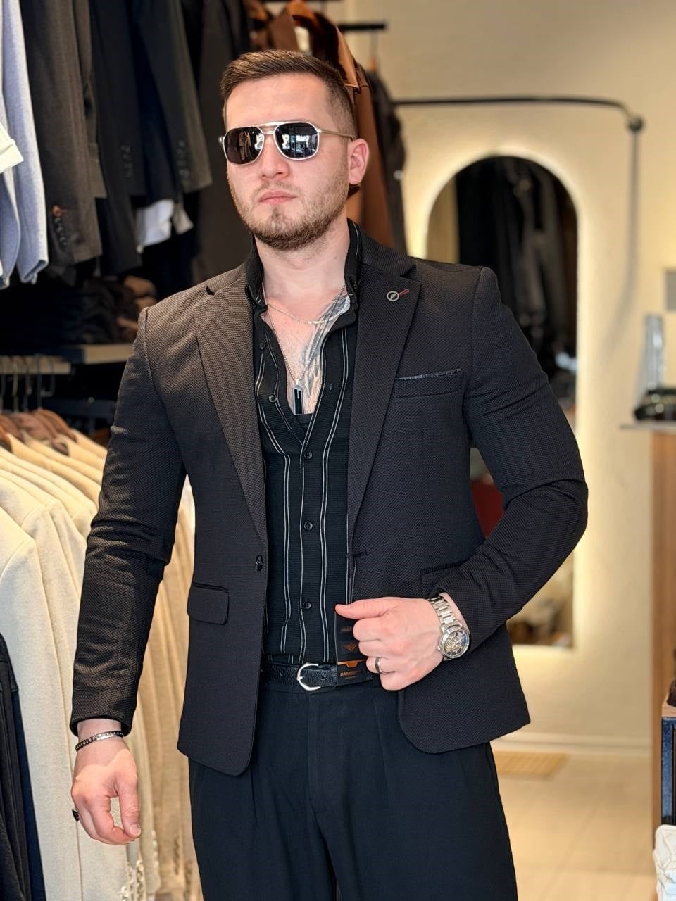 Siyah Blazer Ceket Slim Fit