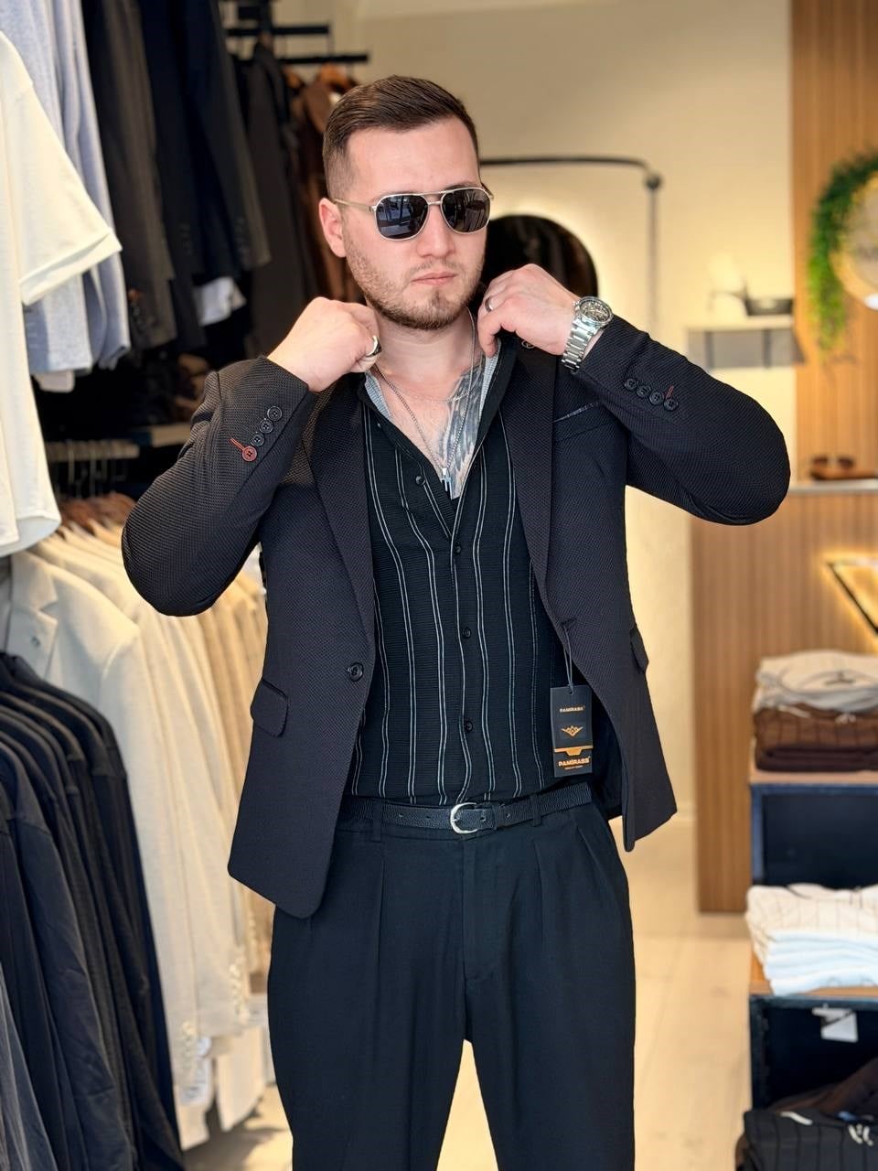 Siyah Blazer Ceket Slim Fit