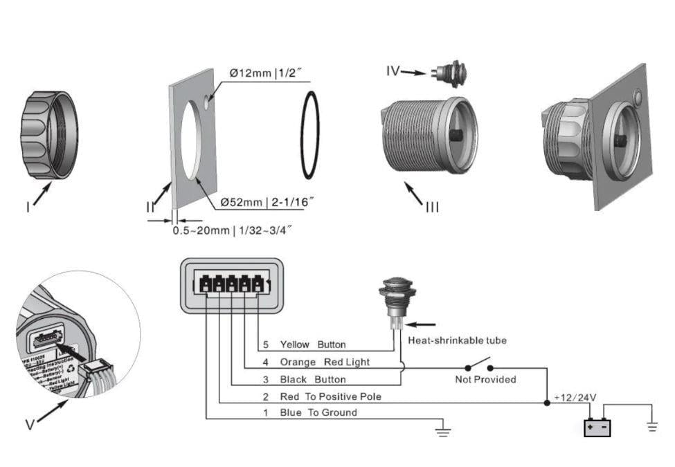 ANALOG SAAT 52 mm KROM/SİYAH