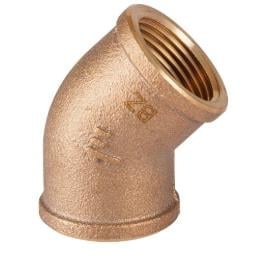 BRONZ 45° DİŞİ-DİŞİ KUYRUKLU DİRSEK