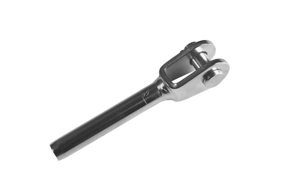 Fork terminal welded for 4 mm wire