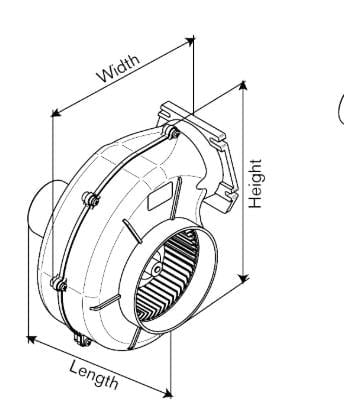 HAVALANDIRMA (BLOWER) AIR V 3-280 FLANGE MOUNT 12V