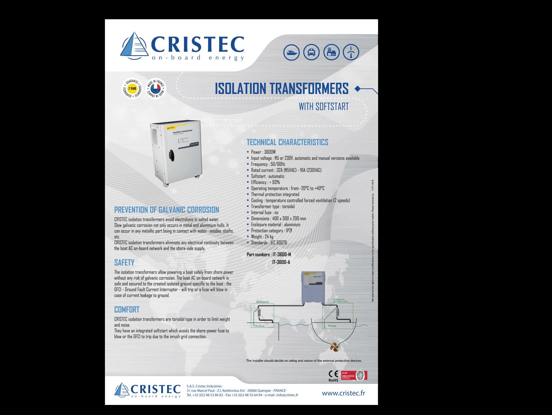 İZOLASYON TRANSFORMATÖRÜ 3600W OTOMATİK