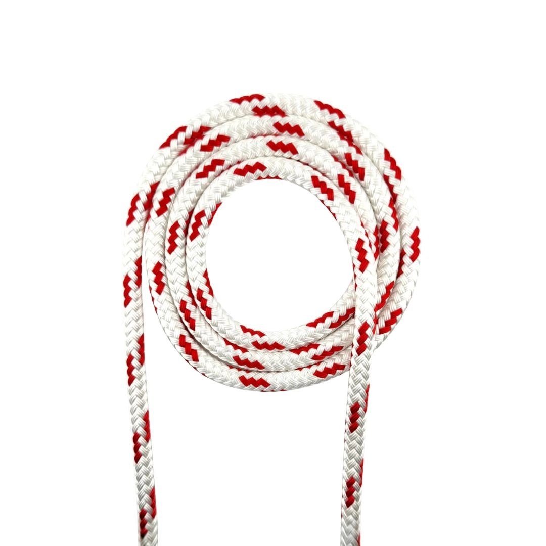 LUPES LS TIGTH - 8 MM - WHITE-RED (KAYA ROPES) - price per meter