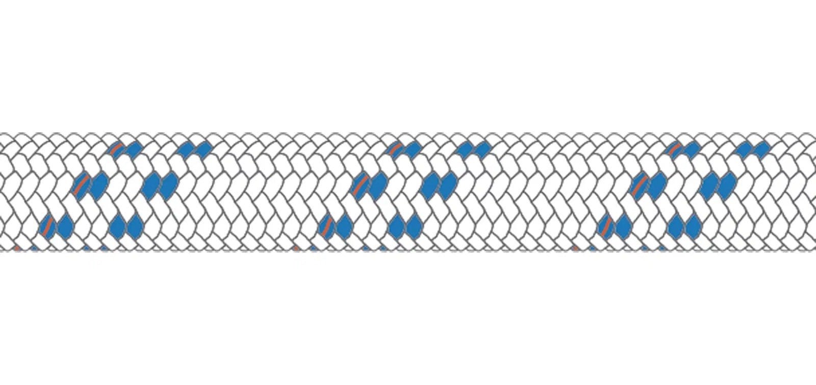 MEGA TWIN DYNEEMA - 10 MM - WHITE/BLUE (GLEISTEIN) - price per meter