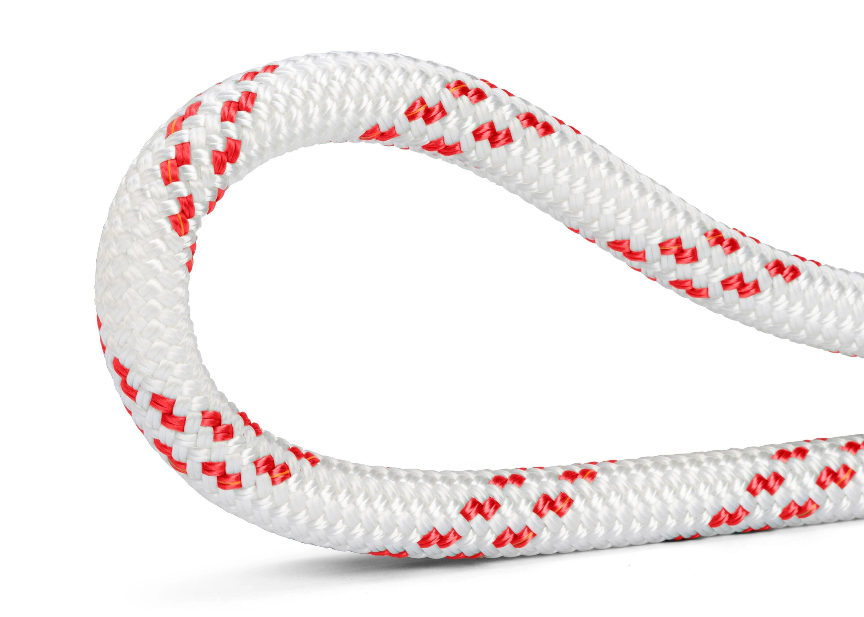 MEGA TWIN DYNEEMA - 10 MM - WHITE/RED (GLEISTEIN) - price per meter