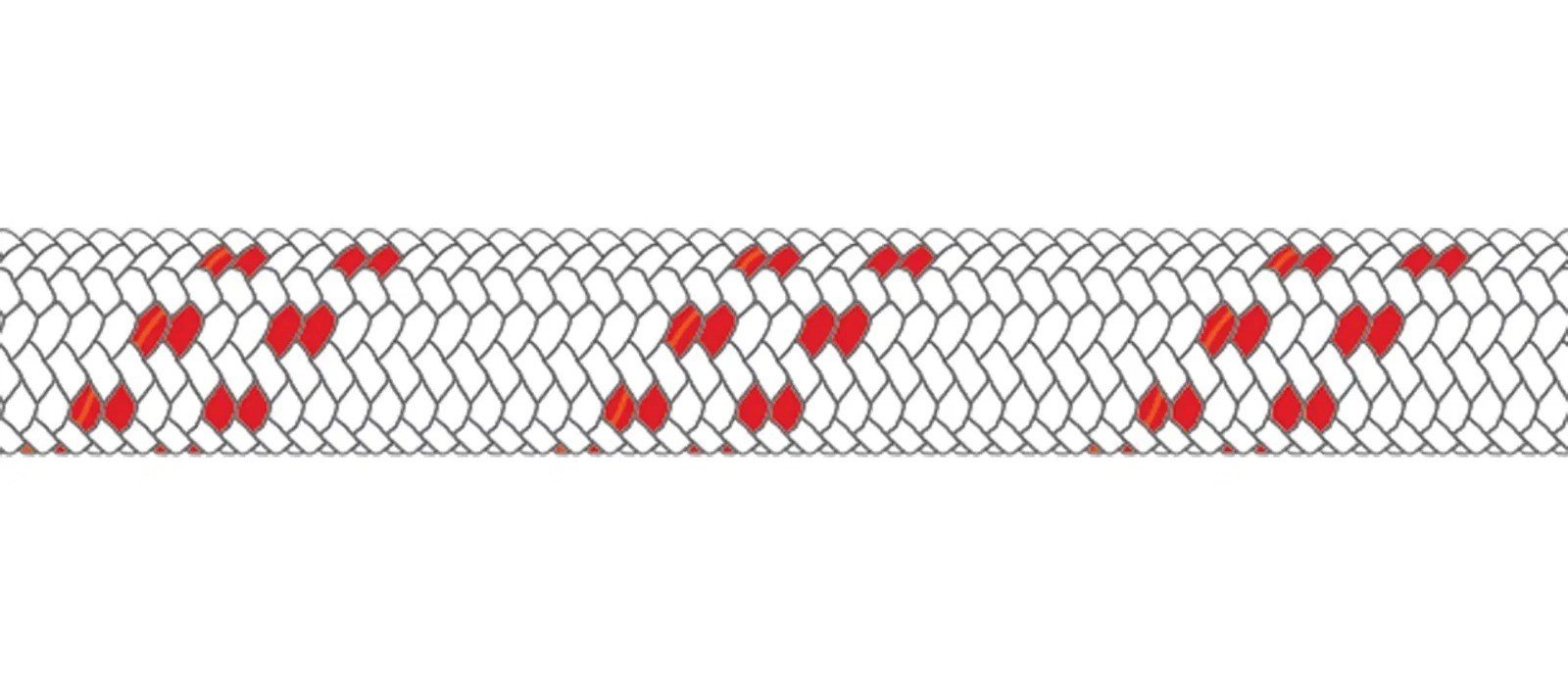 MEGA TWIN DYNEEMA - 12 MM - WHITE/RED (GLEISTEIN) - price per meter