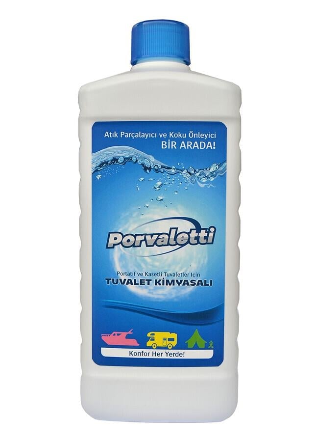 Porvaletti Portatif Tuvalet Kimyasalı 1 Litre (Karavan ve Tekne Uyumlu)